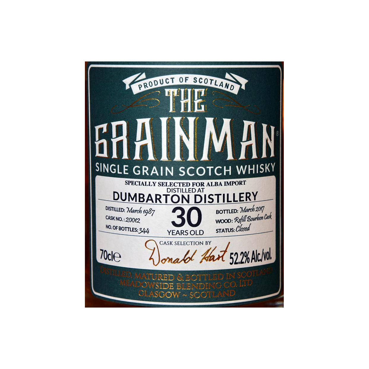 Dumbarton 1987 30 Years Single Grain Whisky 2