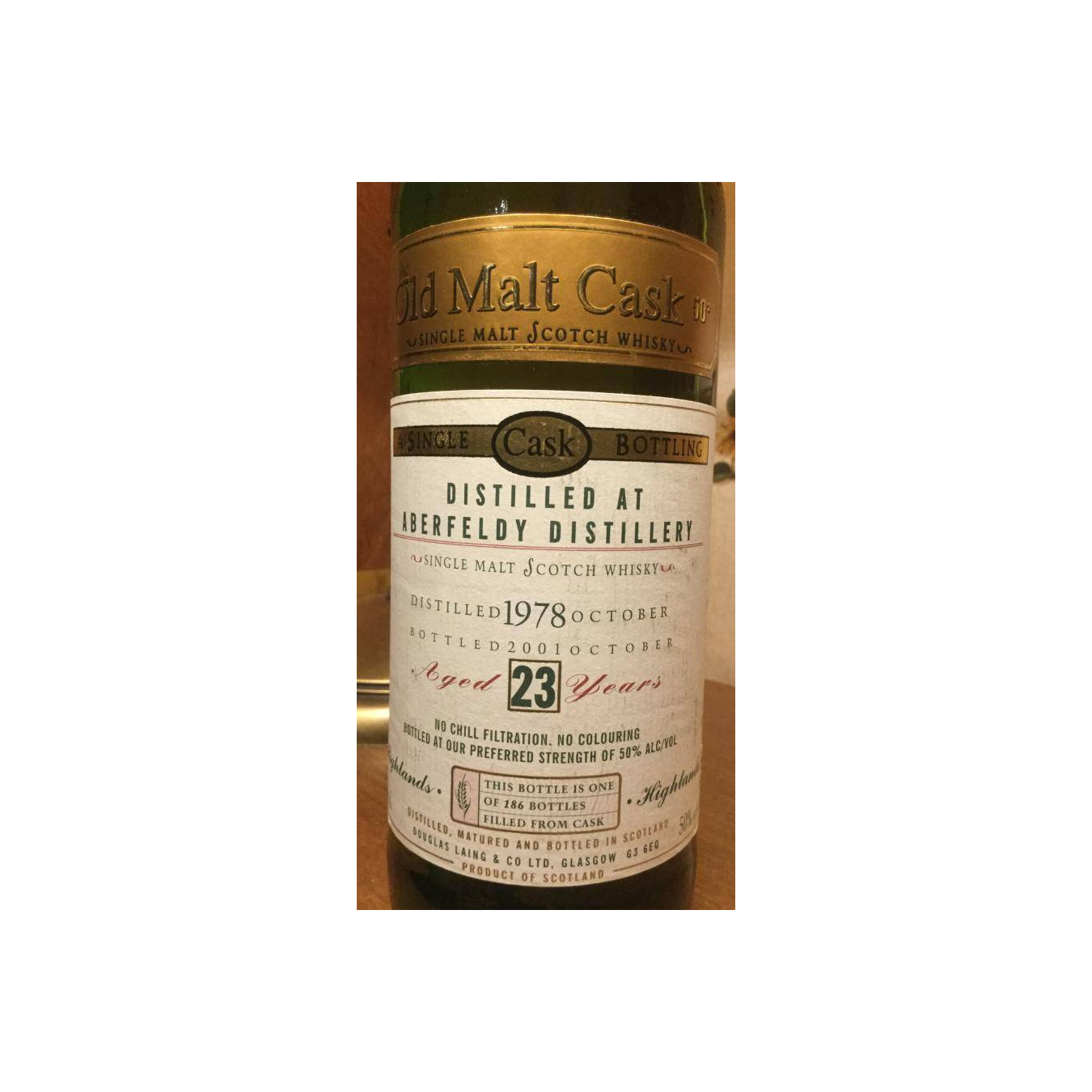 Aberfeldy Old Malt Cask 1978 23 Years Single Malt Whisky