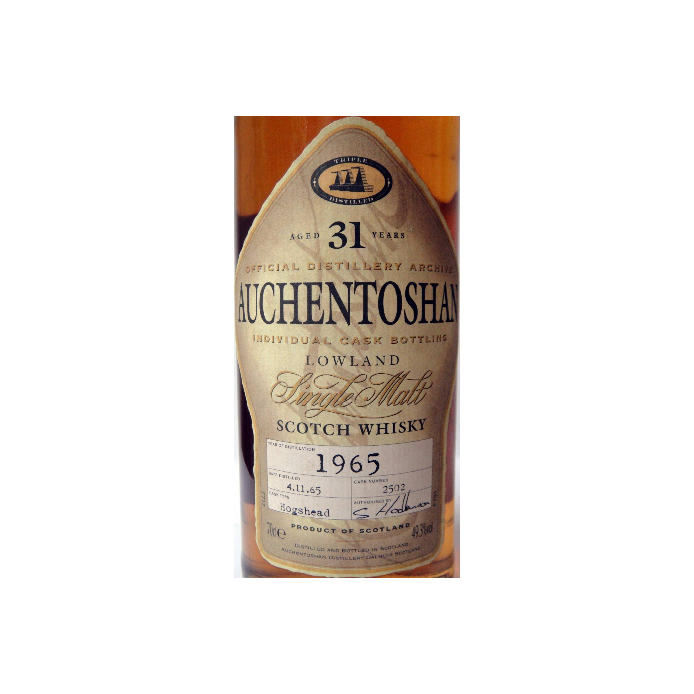 Auchentoshan Individual Cask Bottling 1965 31 Years Single Malt Whisky 2