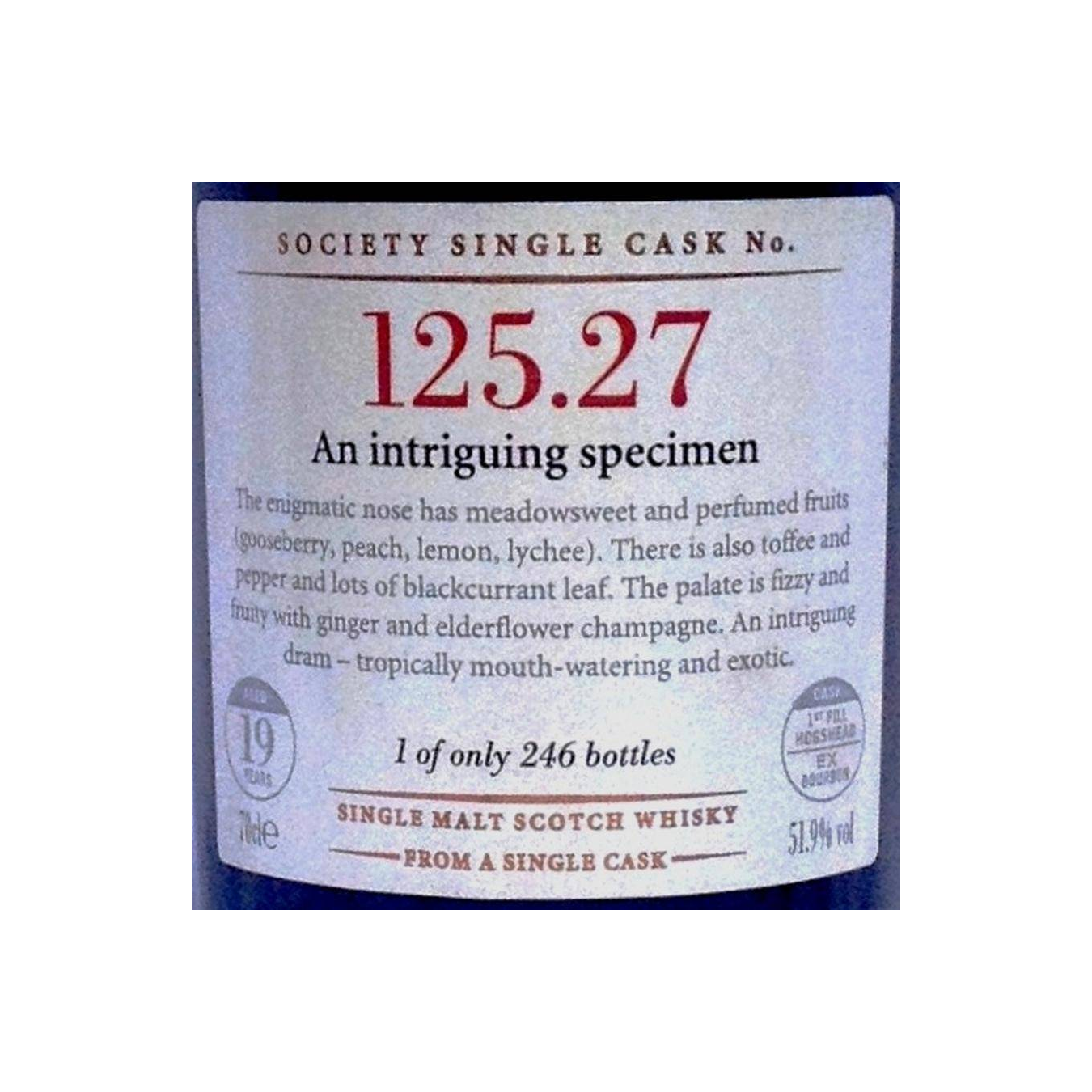 The Scotch Malt Whisky Society 1989 19 Years Single Malt Whisky 2