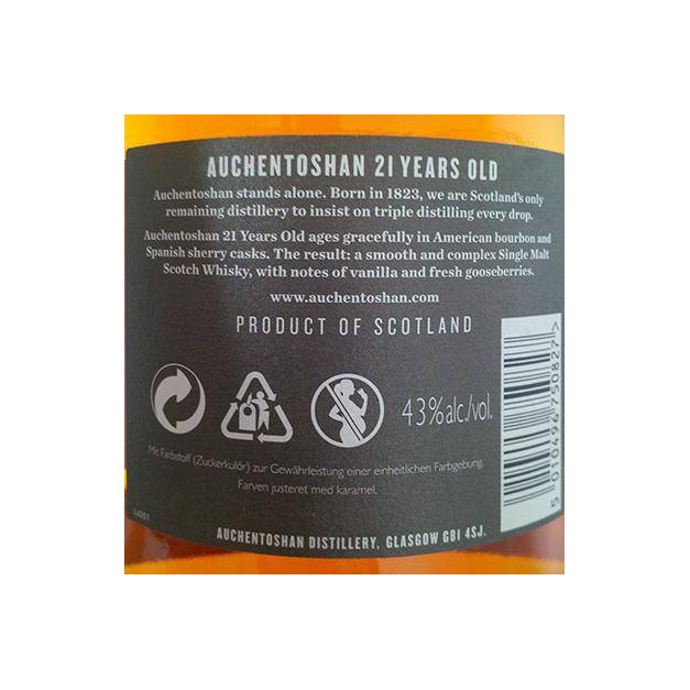 Auchentoshan 21 Years Single Malt Whisky 3