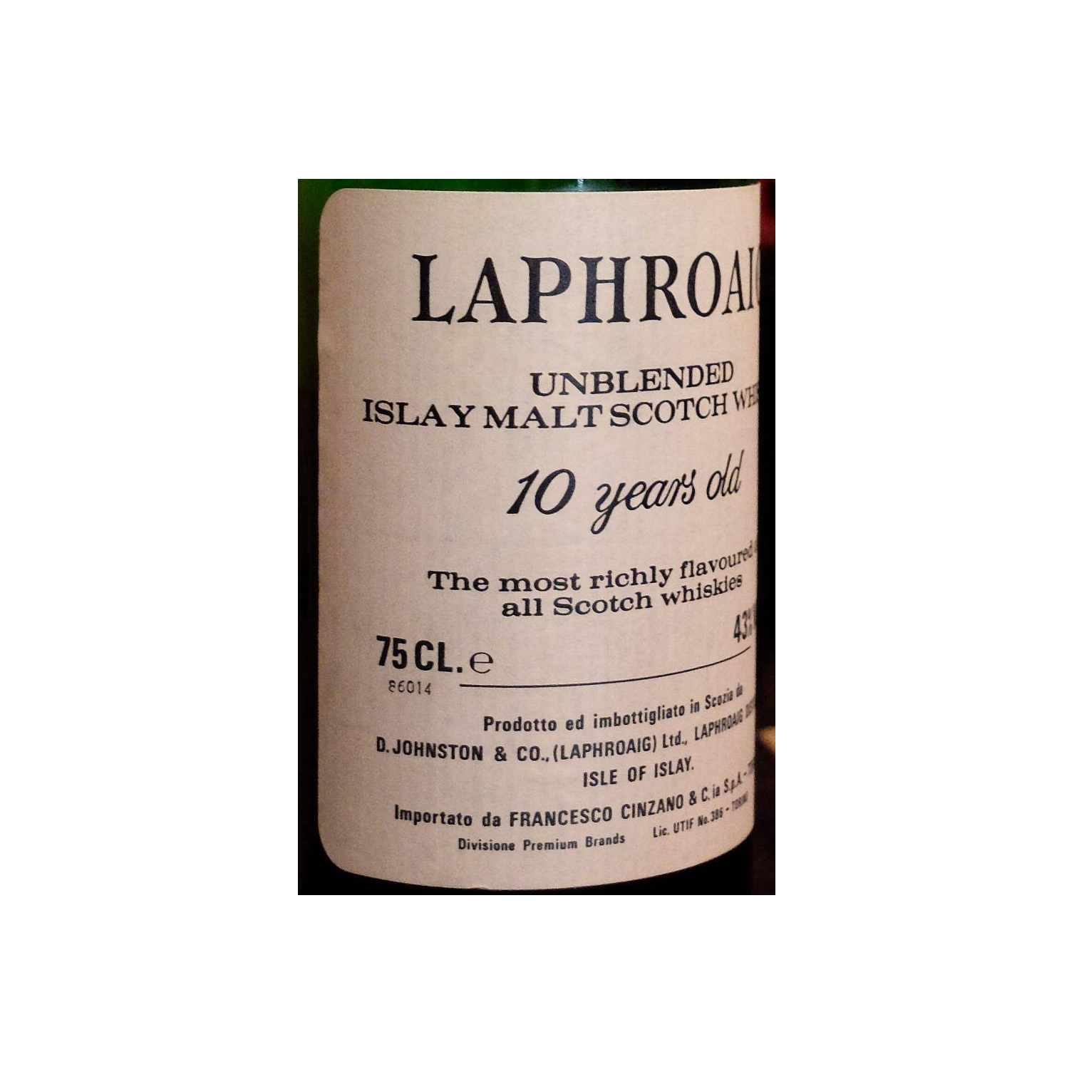 Laphroaig 10 Years Single Malt Whisky