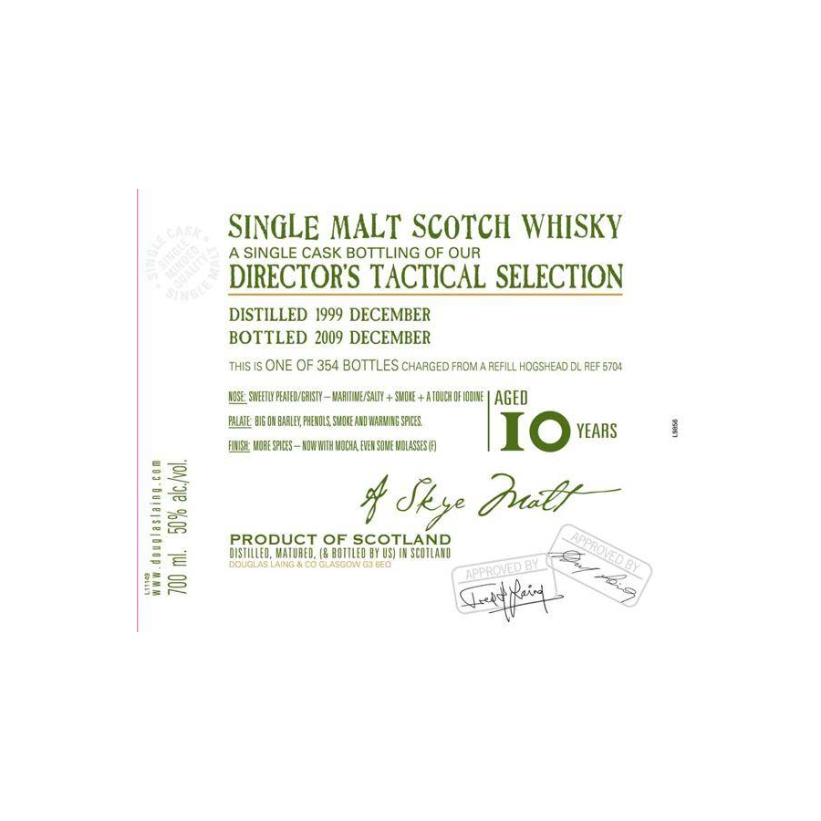 Talisker Old Malt Cask 1999 10 Years Single Malt Whisky 2