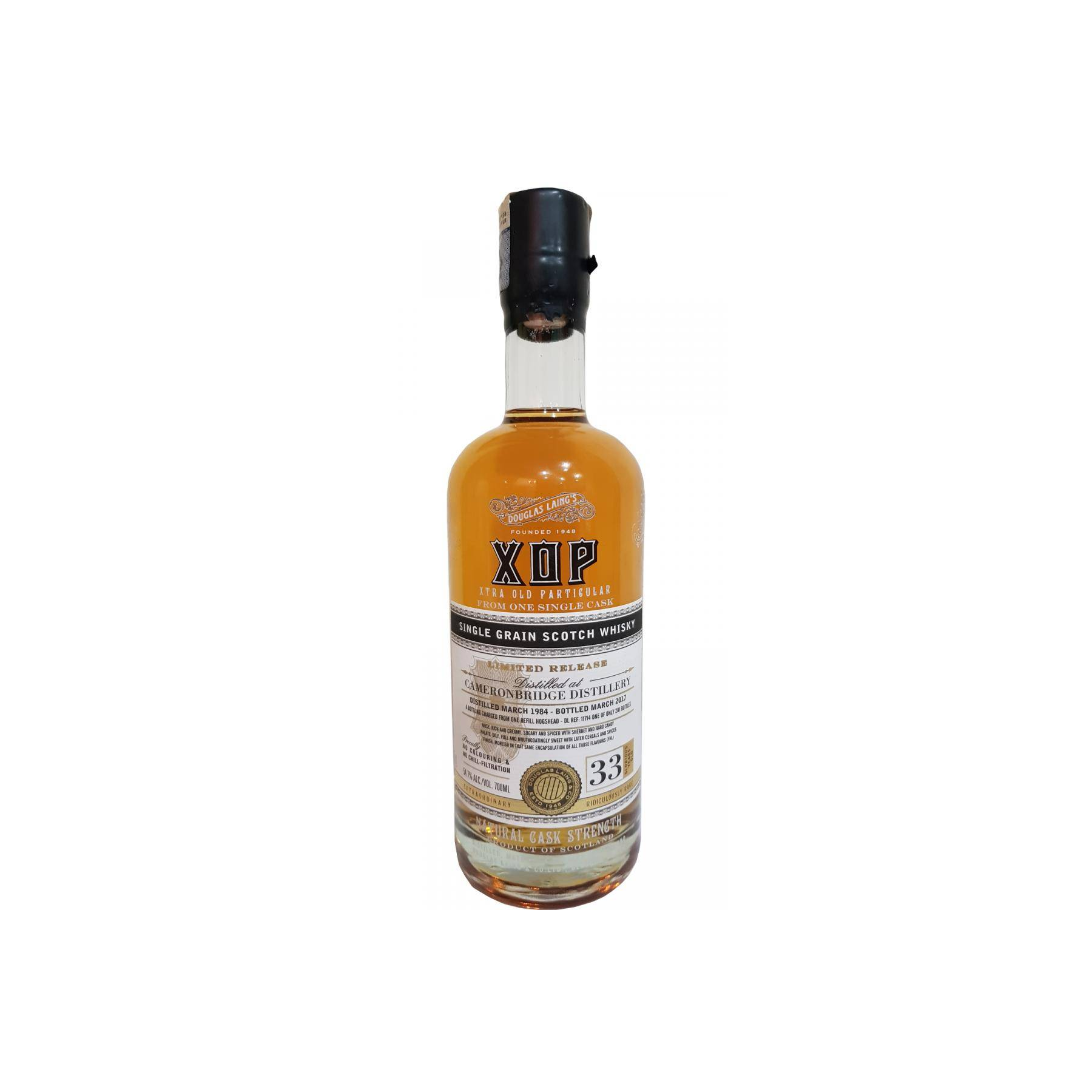 Cameronbridge 1984 33 Years Single Grain Whisky