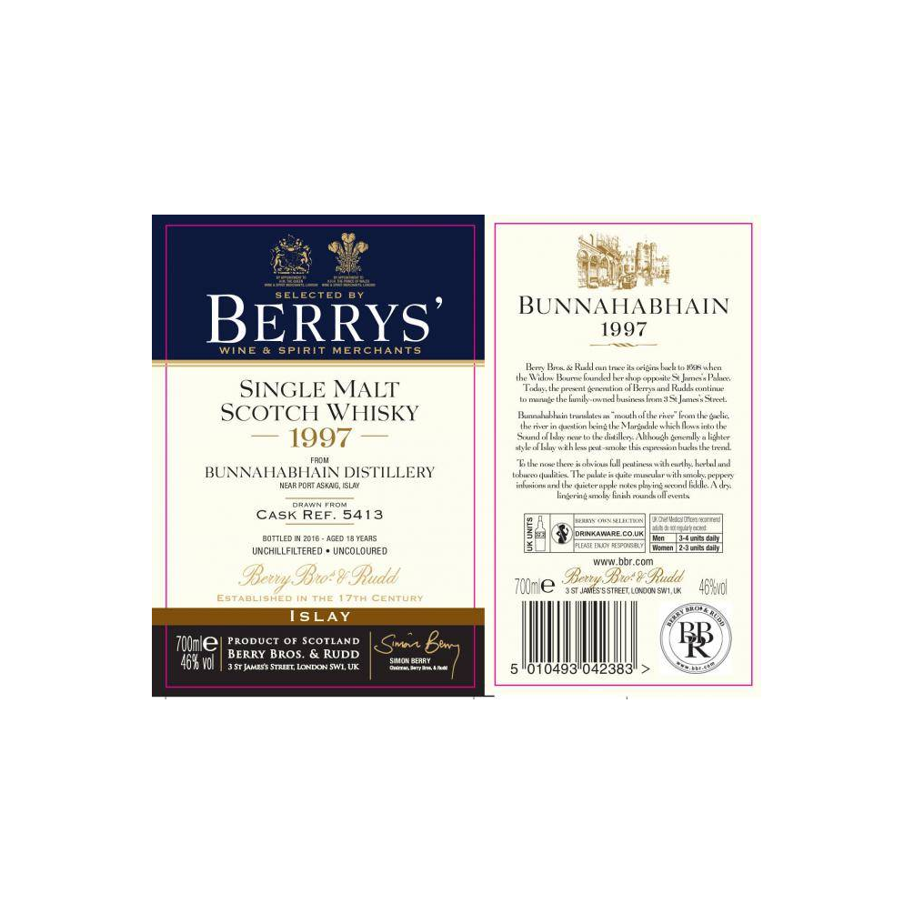 Bunnahabhain 1997 19 Years Single Malt Whisky