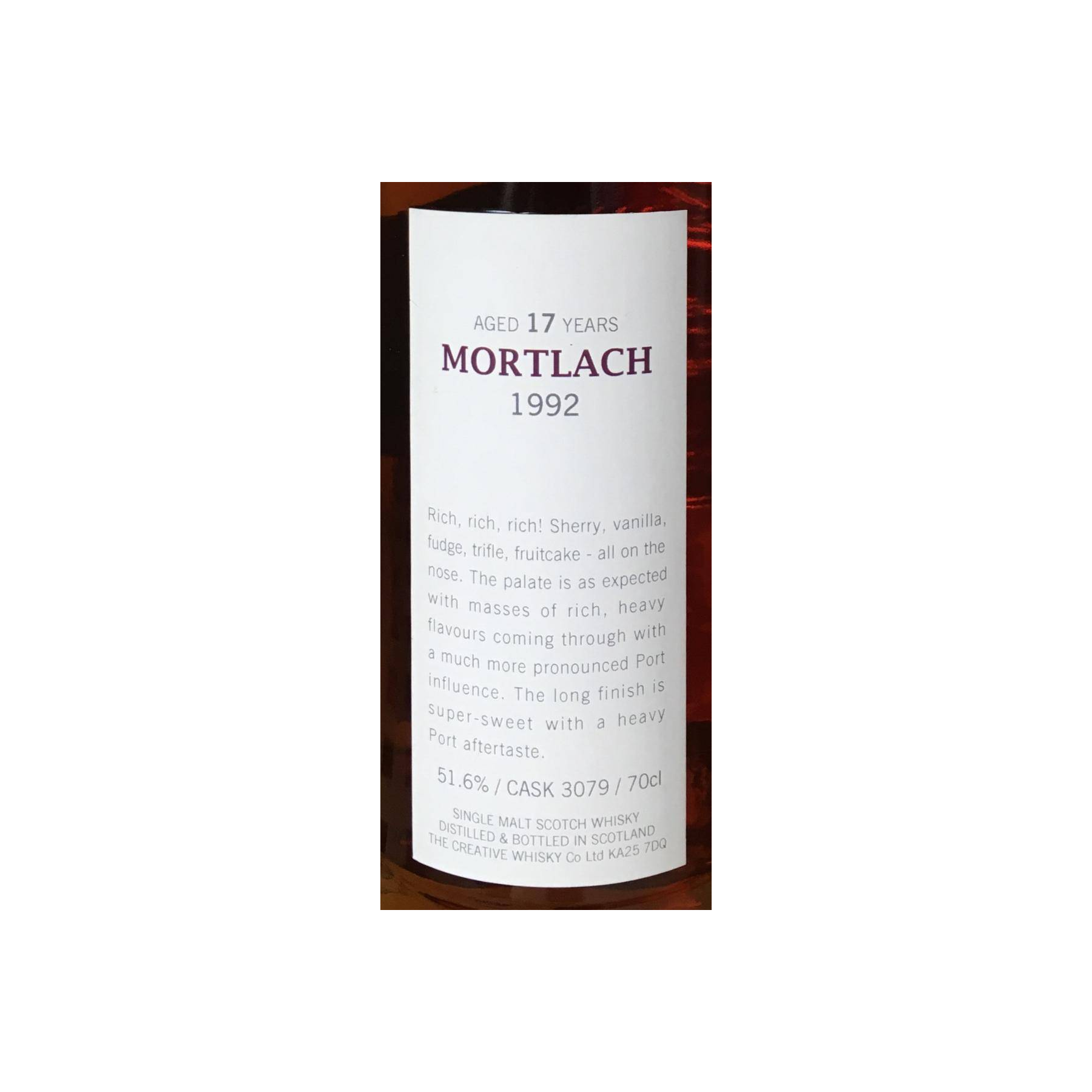 Mortlach 1992 17 Years Single Malt Whisky 2