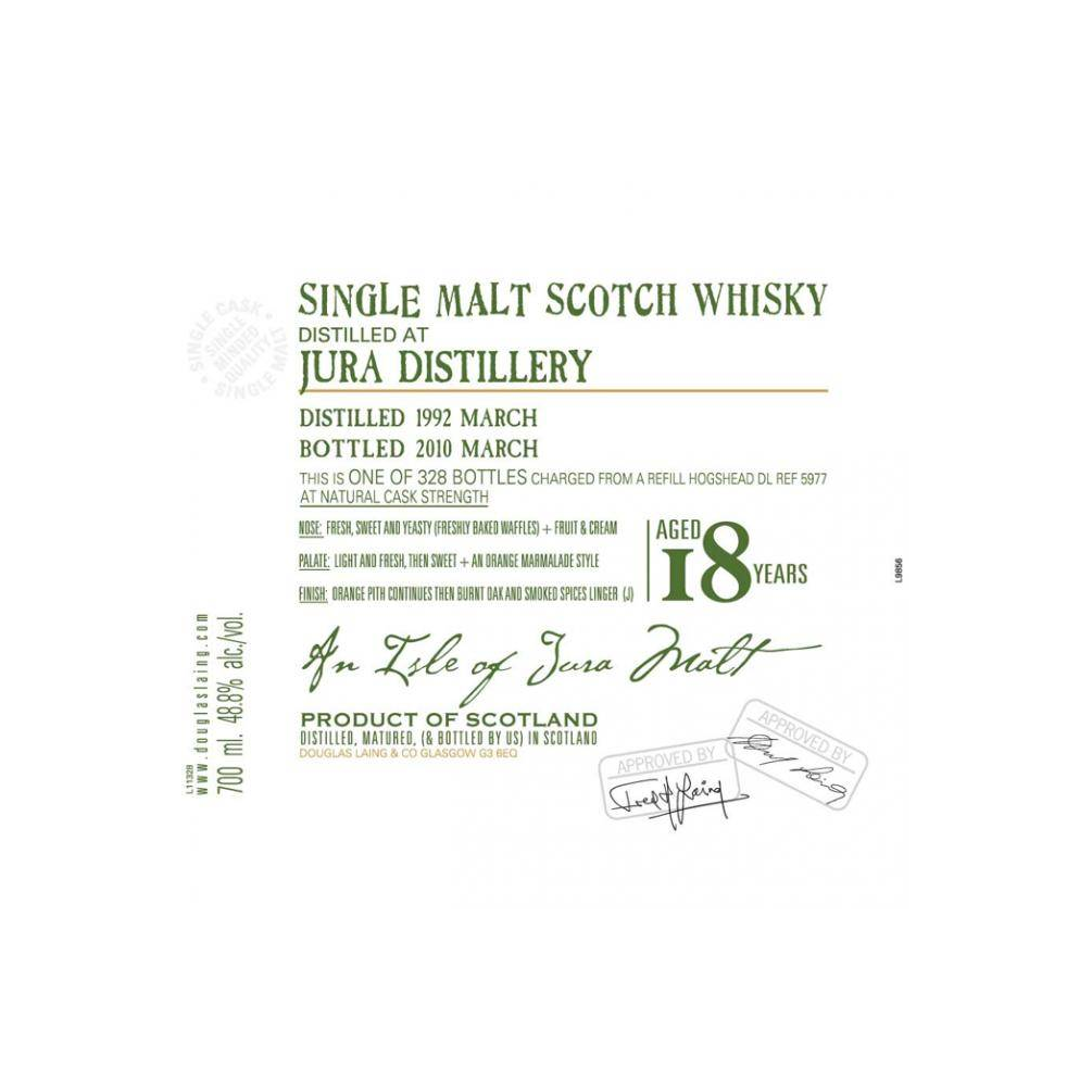 Jura Old Malt Cask 1992 18 Years Single Malt Whisky