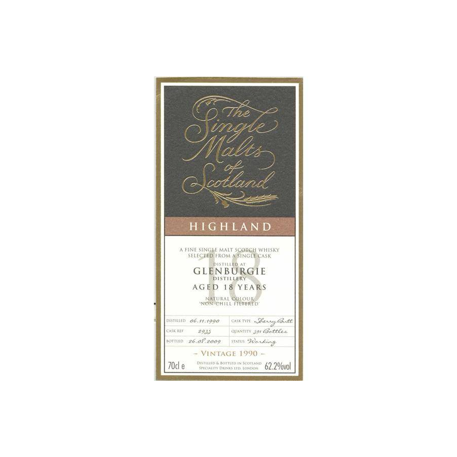 Glenburgie The Single Malts of Scotland 1990 18 Years Single Malt Whisky 3