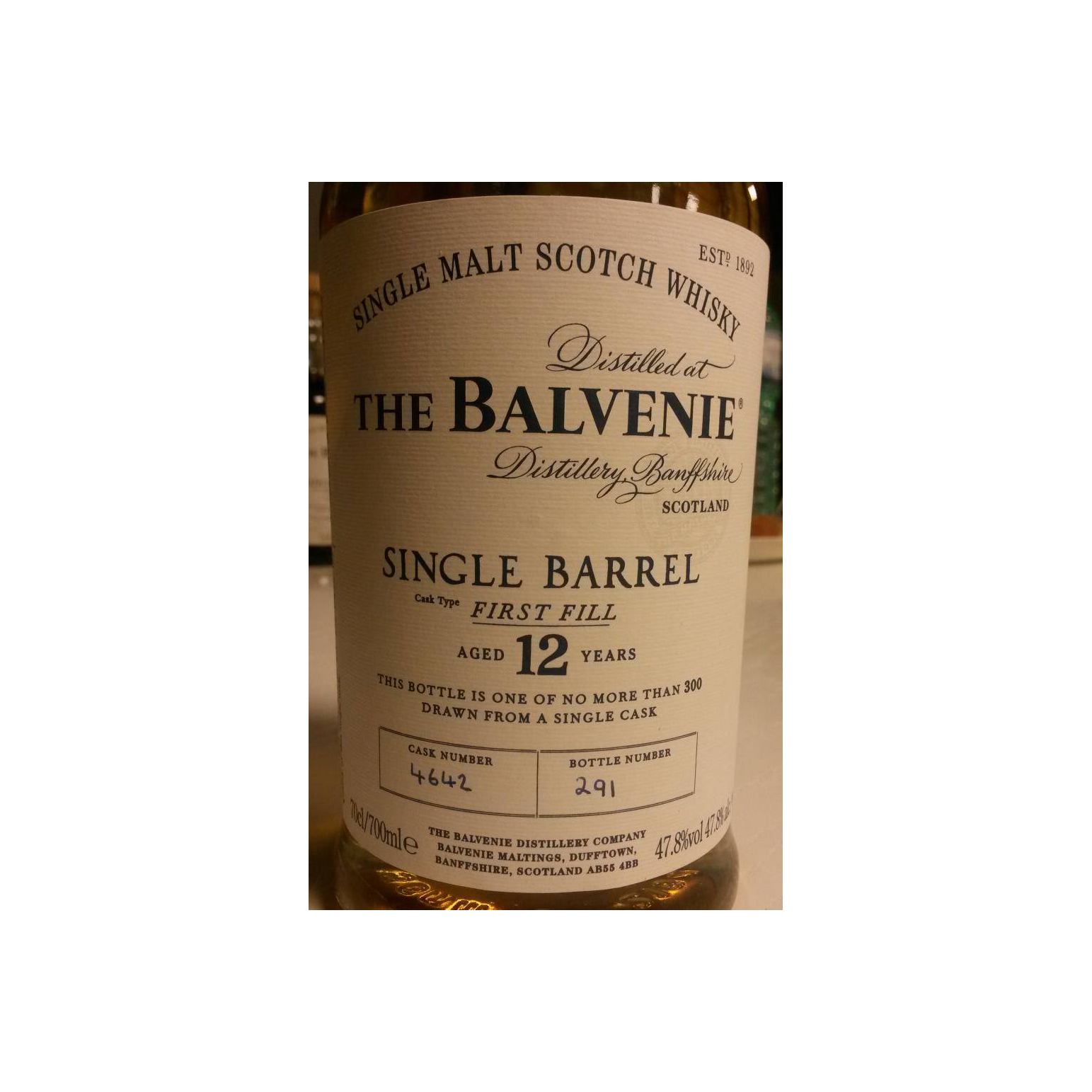 The Balvenie Single Cask 12 Years Single Malt Whisky