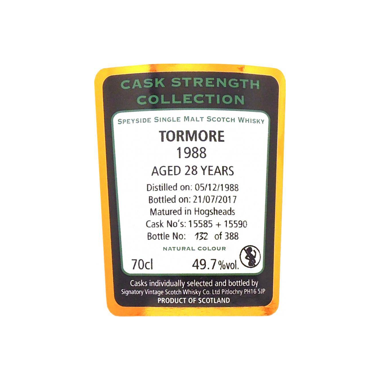 Tormore Cask Strength Collection 1988 28 Years Single Malt Whisky 2