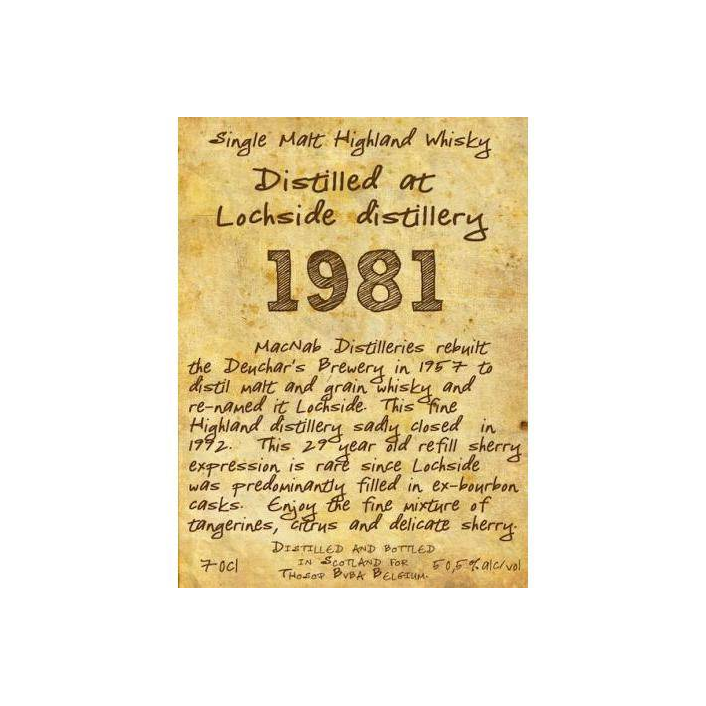 Lochside 1981 29 Years Single Malt Whisky 2