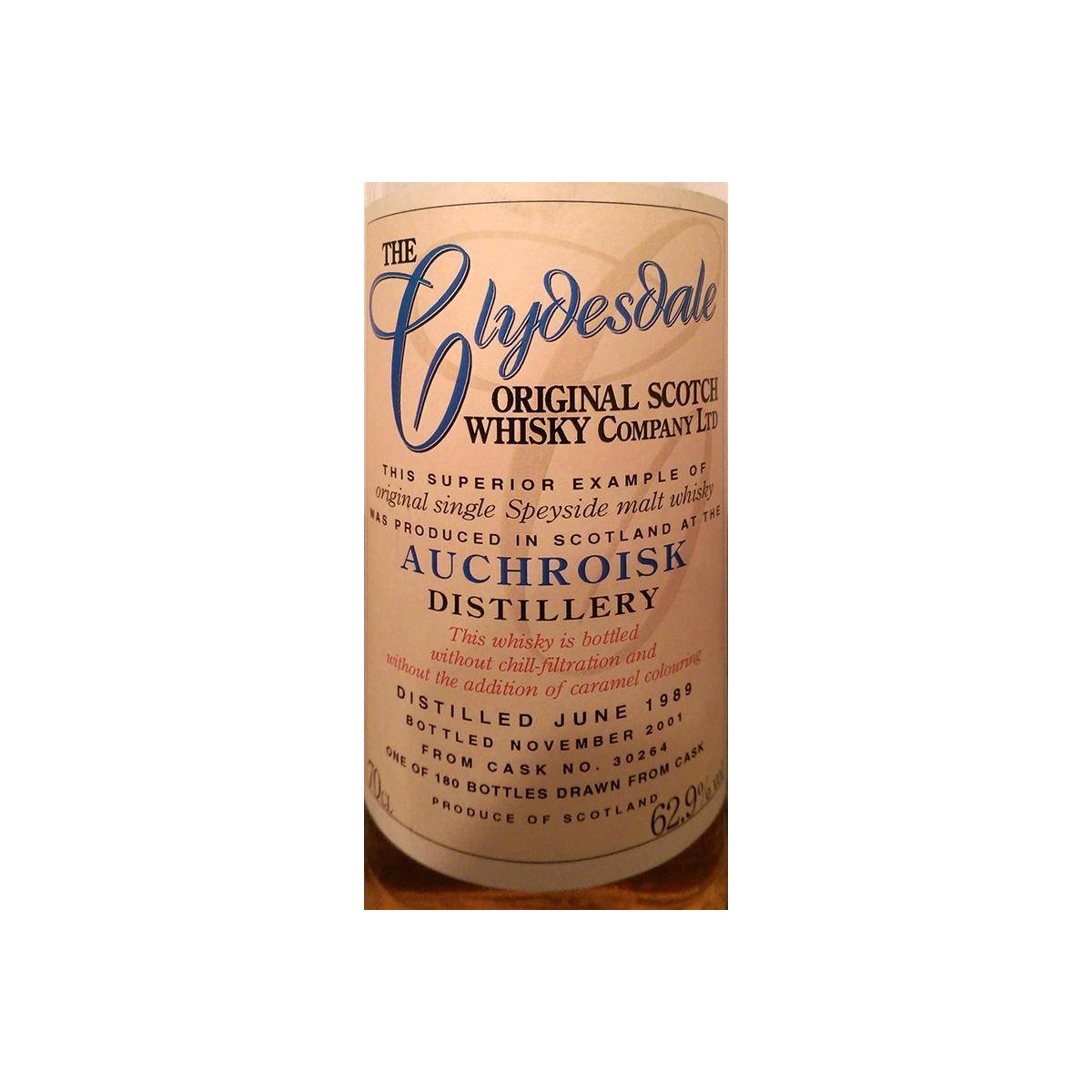 Auchroisk 1989 12 Years Single Malt Whisky
