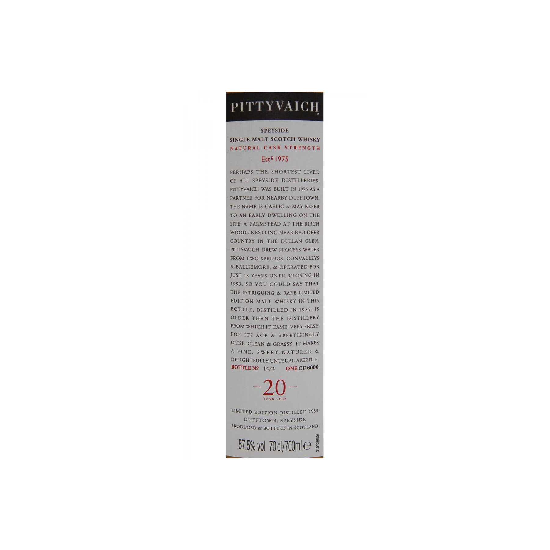 Pittyvaich 1989 20 Years Single Malt Whisky 2