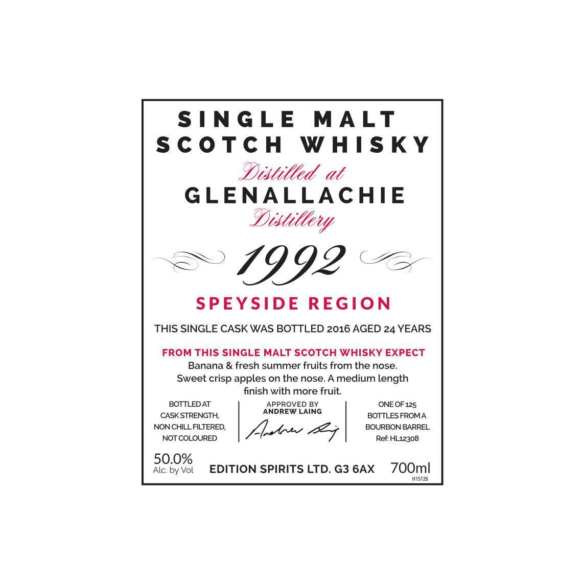 The GlenAllachie The First Editions 1992 24 Years Single Malt Whisky 2