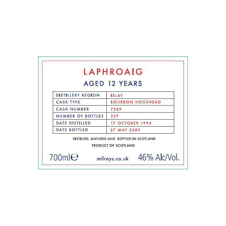 Laphroaig Single Cask 1996 12 Years Single Malt Whisky