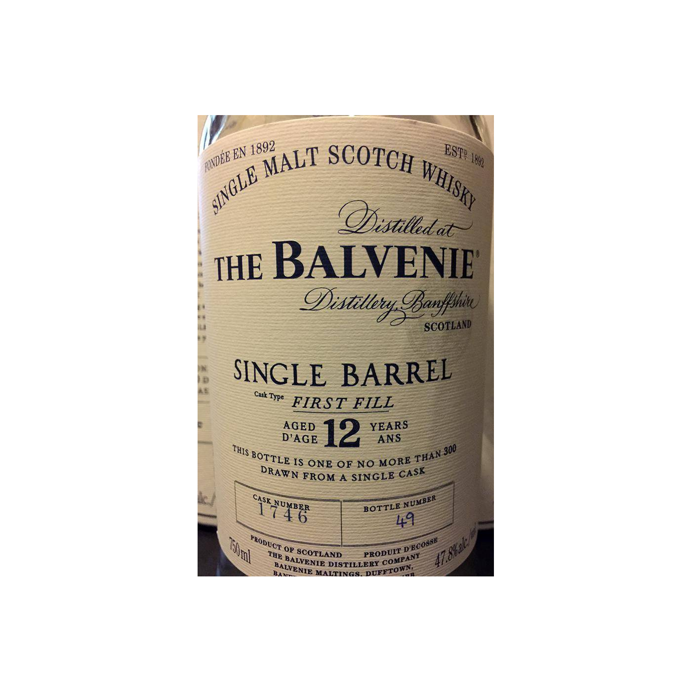 The Balvenie Single Cask 12 Years Single Malt Whisky