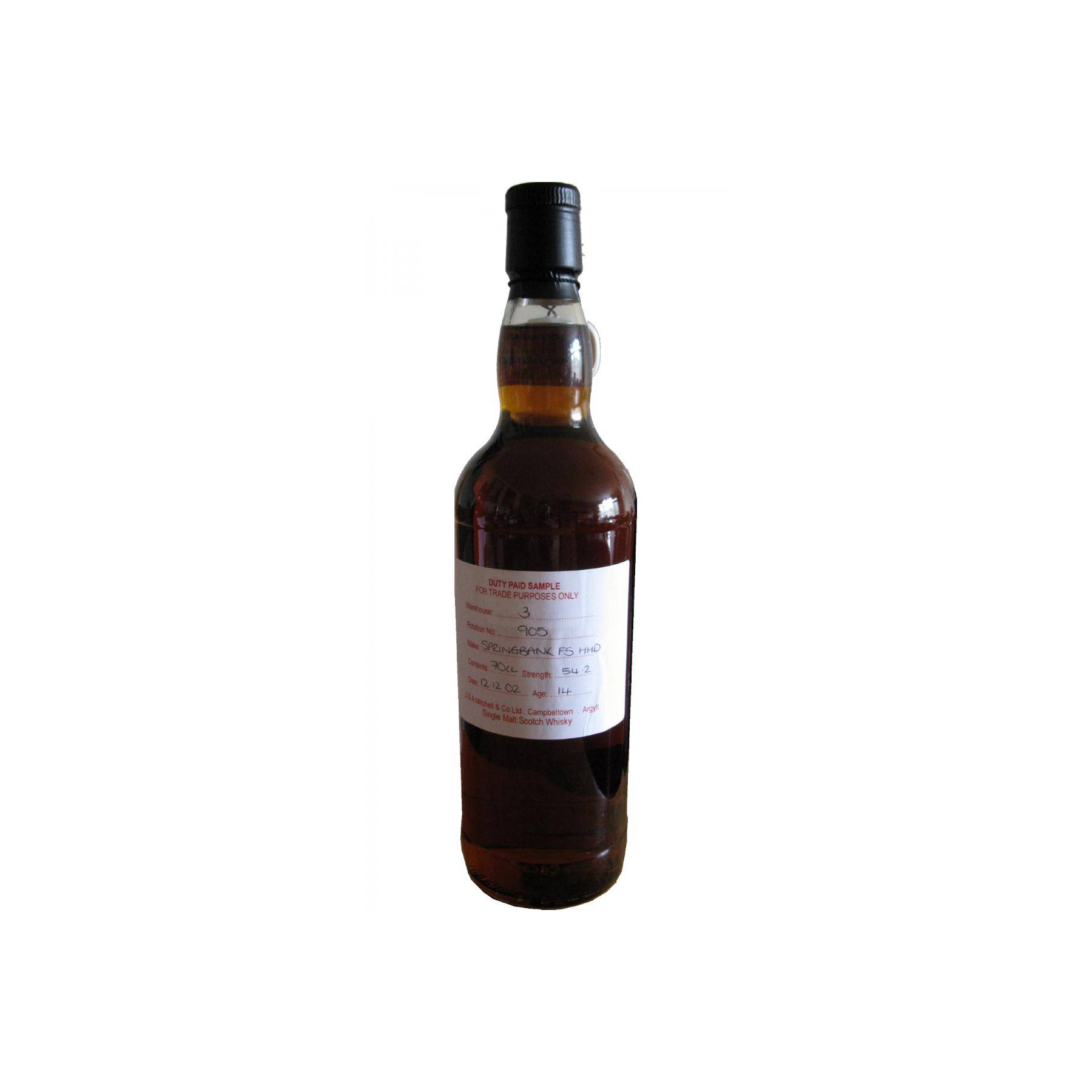 Springbank Duty Paid Sample - For Trade Purposes Only 2002 14 Years Single Malt Whisky