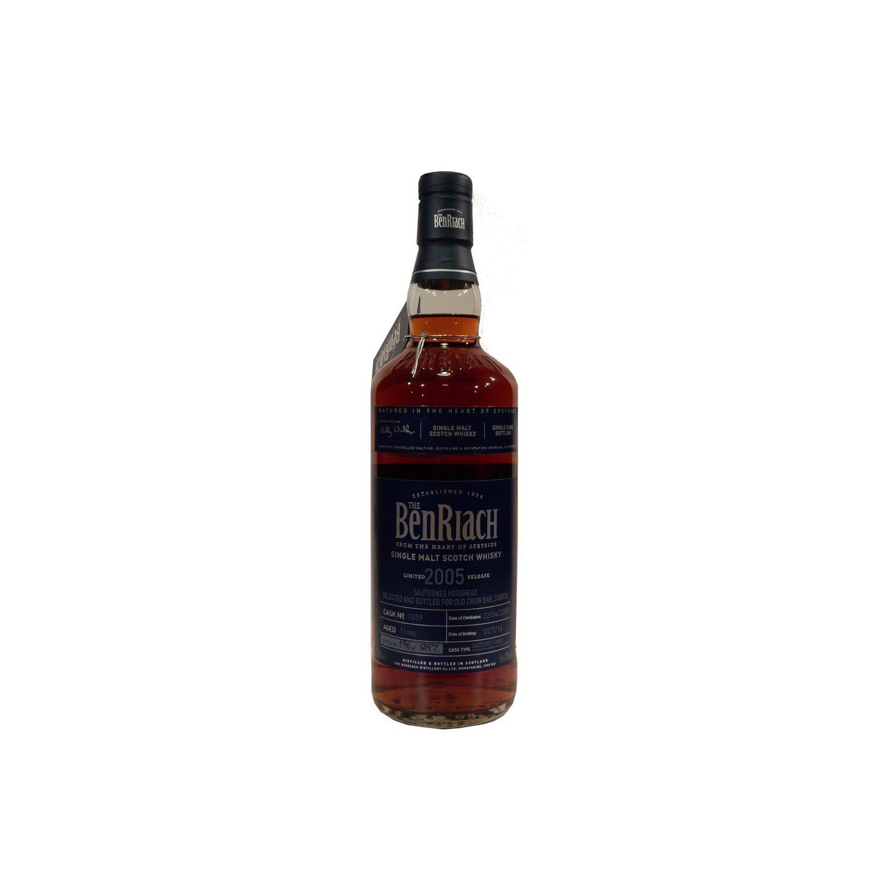 BenRiach Individual Cask Bottling 2005 11 Years Single Malt Whisky