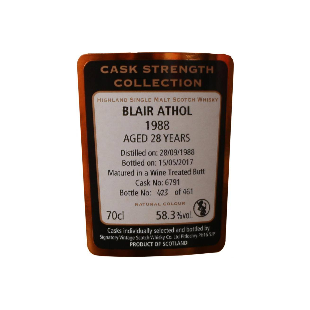 Blair Athol Cask Strength Collection 1988 28 Years Single Malt Whisky 2