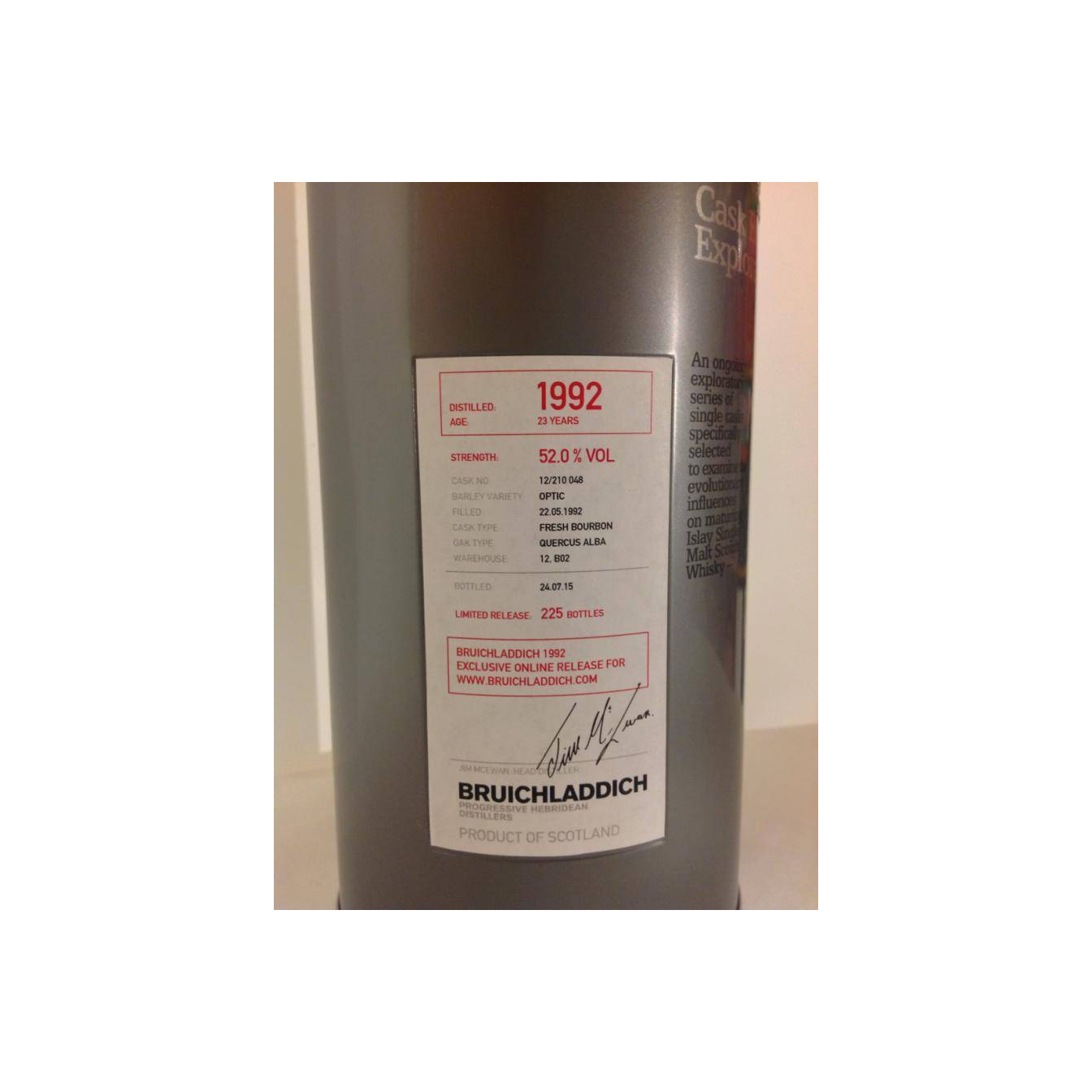 Bruichladdich 1992 23 Years Single Malt Whisky 3