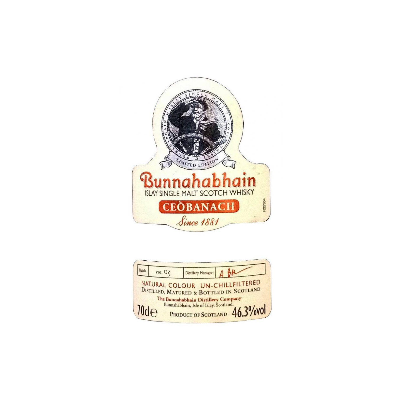 Bunnahabhain Single Malt Whisky