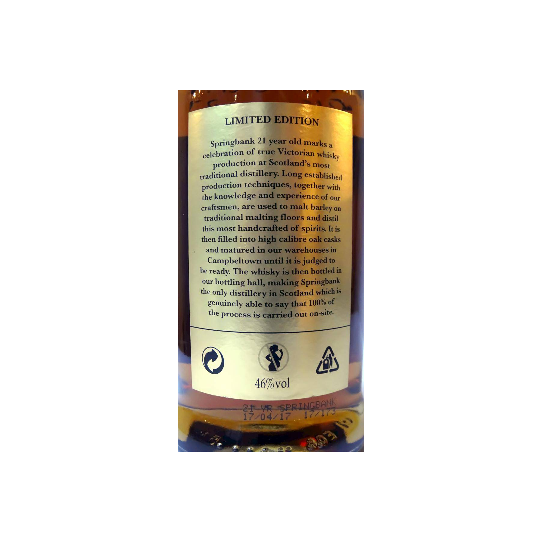 Springbank 21 Years Single Malt Whisky 3