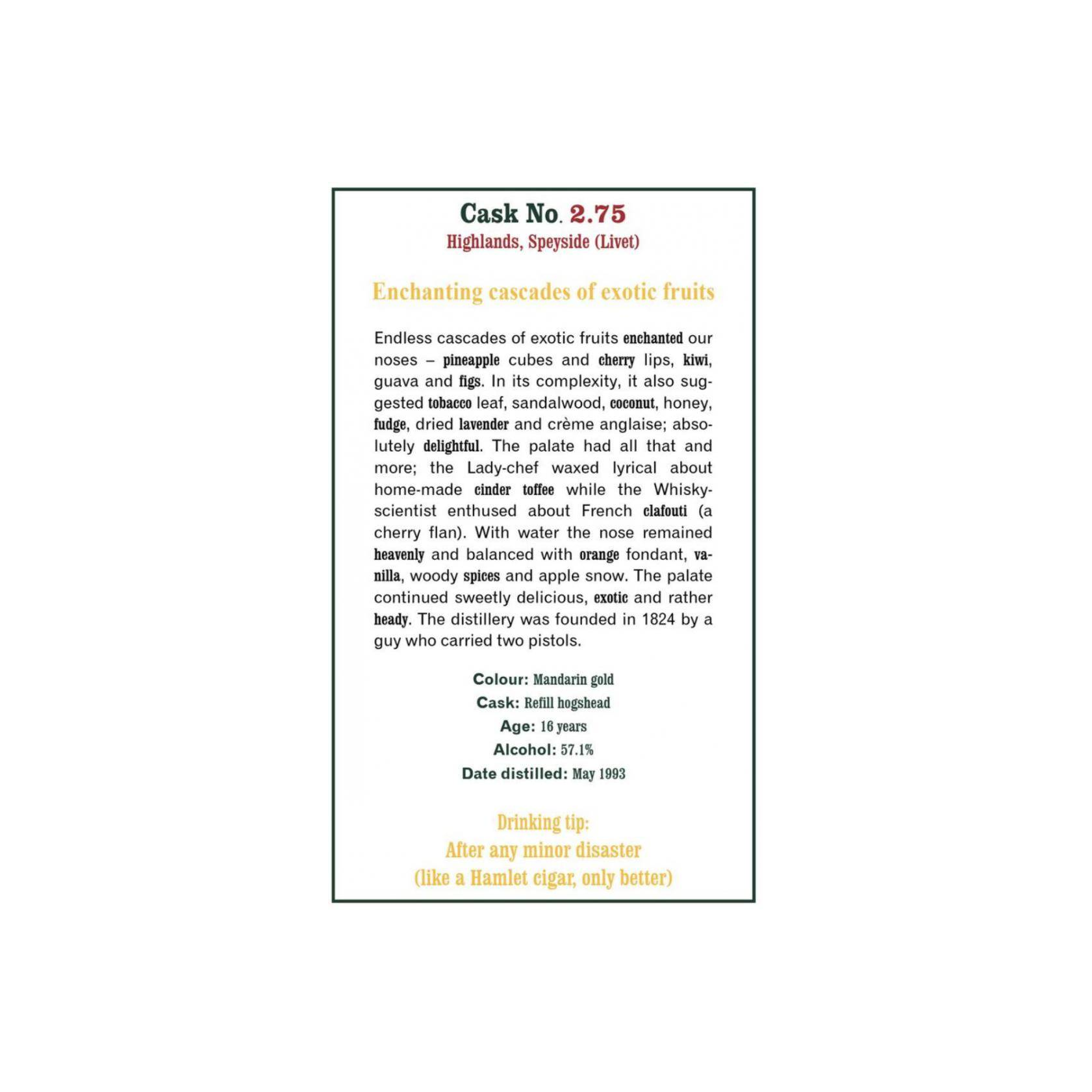The Scotch Malt Whisky Society 1993 16 Years Single Malt Whisky
