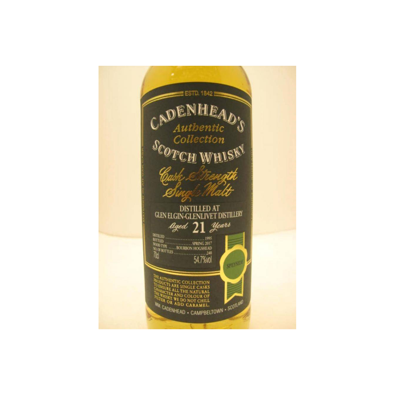 Glen Elgin Authentic Collection 1995 21 Years Single Malt Whisky 2
