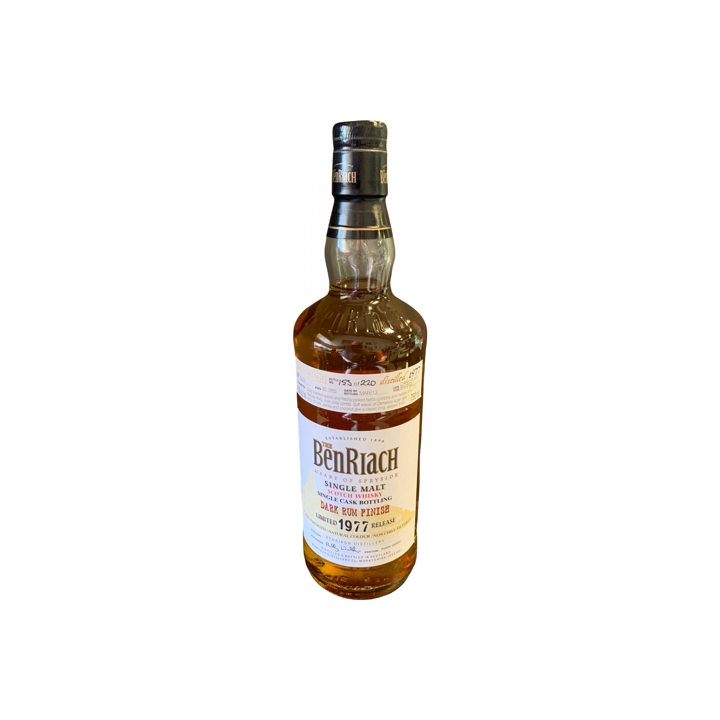 BenRiach Individual Cask Bottling 1977 35 Years Single Malt Whisky