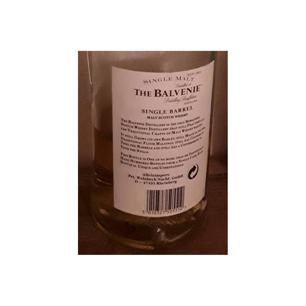The Balvenie Single Cask 1979 15 Years Single Malt Whisky 2