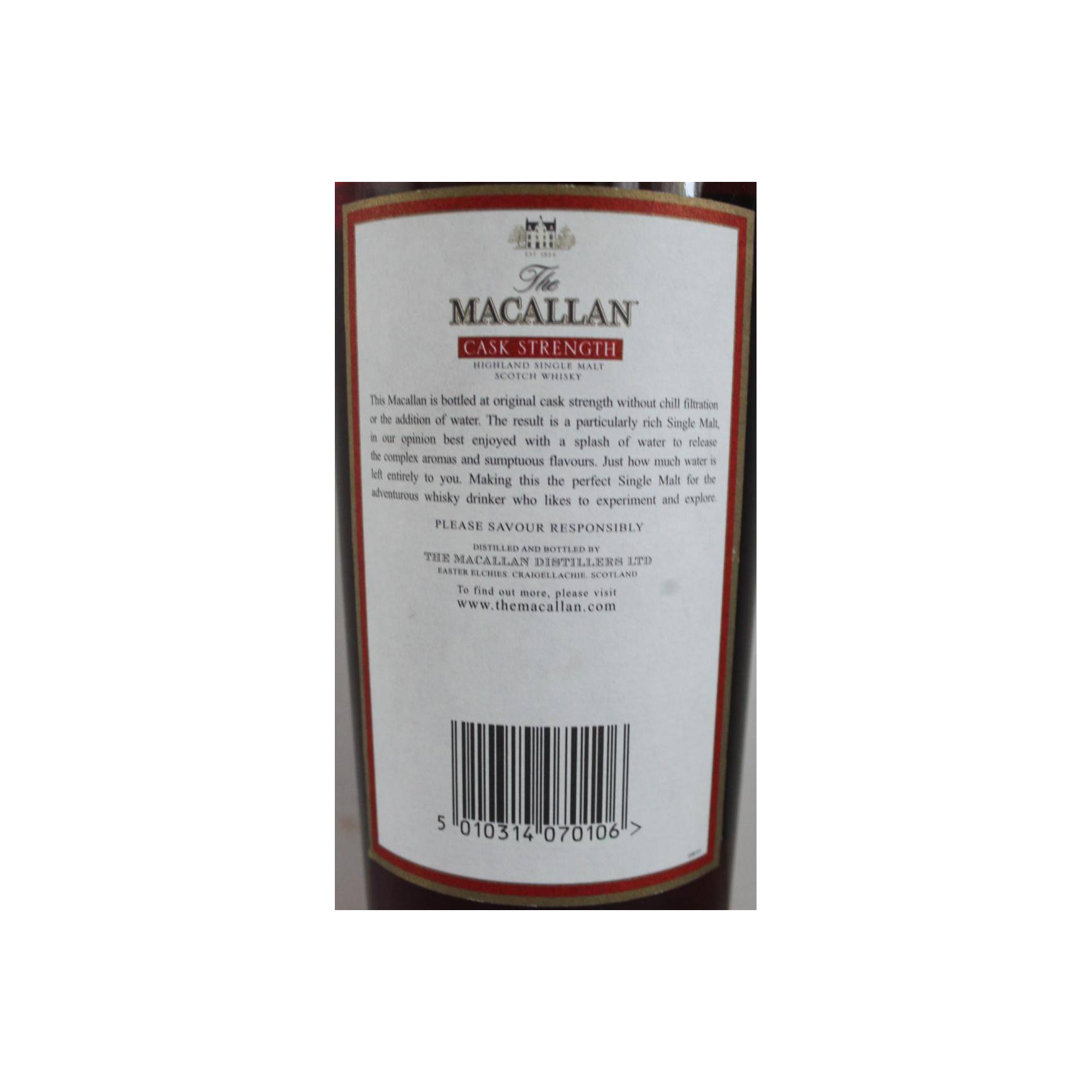 The Macallan Cask Strength Collection 10 Years Single Malt Whisky 3