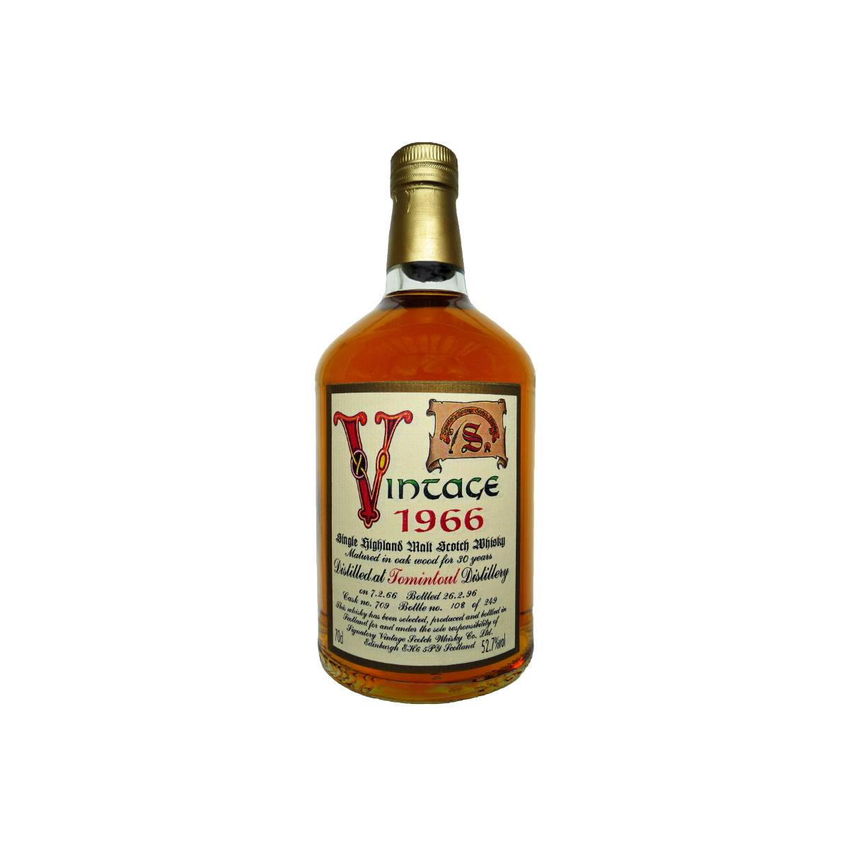 Tomintoul Vintage Collection - Dumpy 1966 30 Years Single Malt Whisky