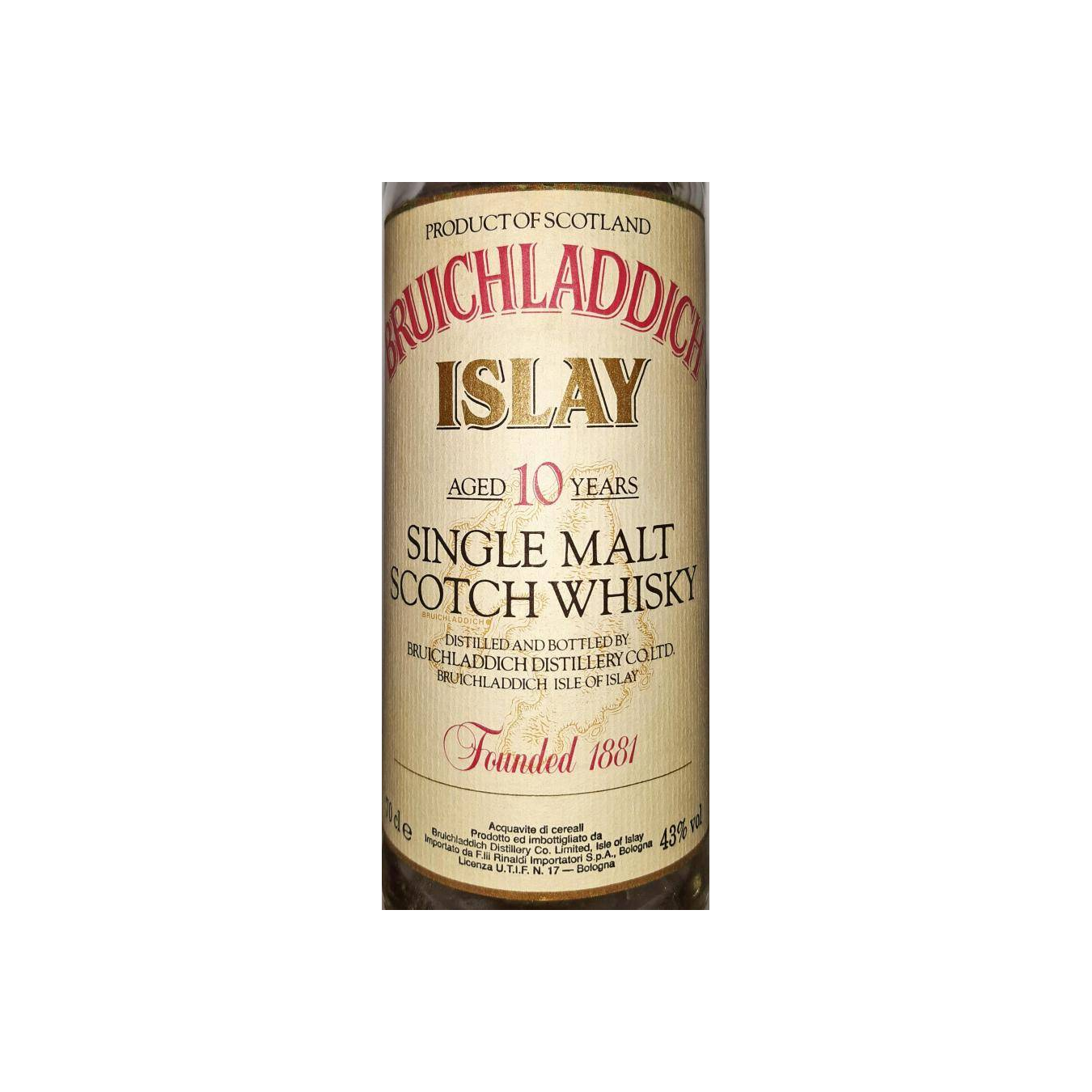 Bruichladdich 10 Years Single Malt Whisky