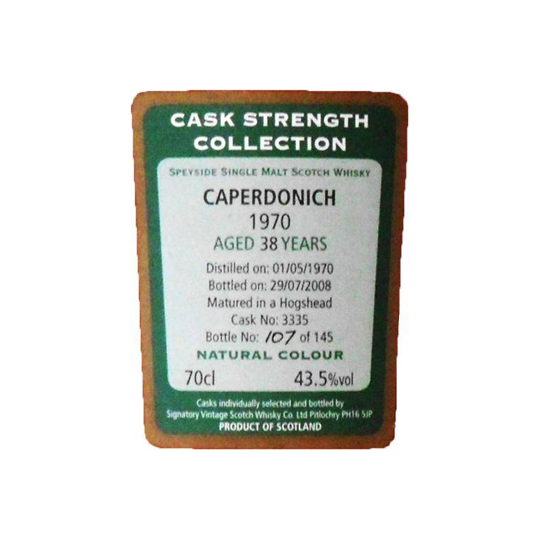 Caperdonich Cask Strength Collection 1970 38 Years Single Malt Whisky 2