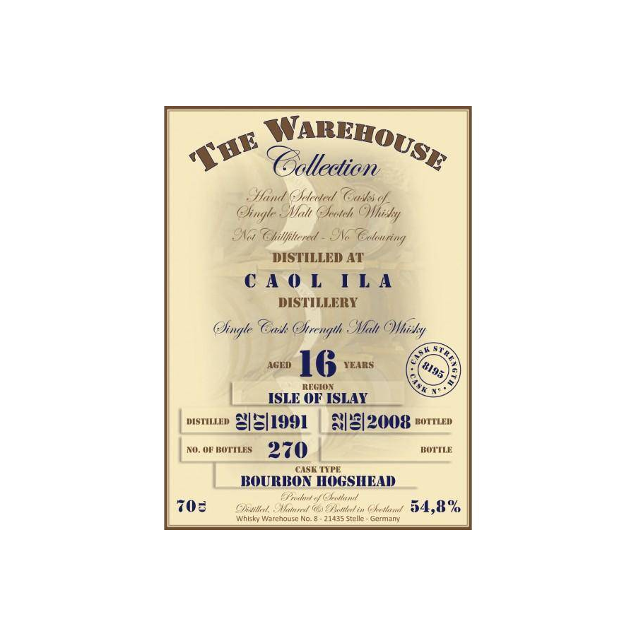 Caol Ila 1991 16 Years Single Malt Whisky