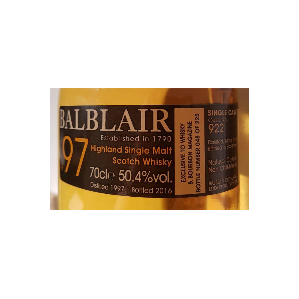 Balblair Single Cask 1997 19 Years Single Malt Whisky 3