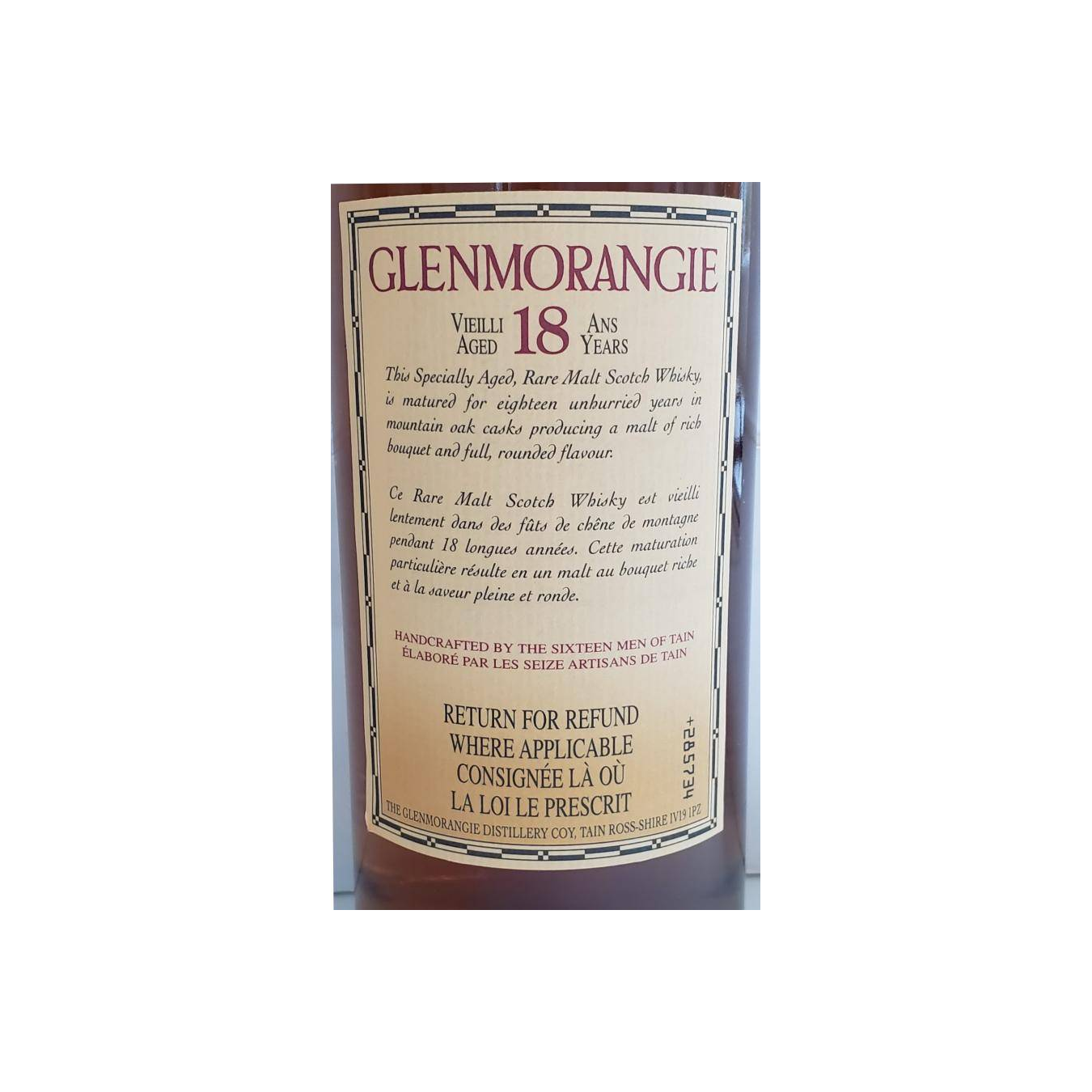 Glenmorangie 18 Years Single Malt Whisky 2