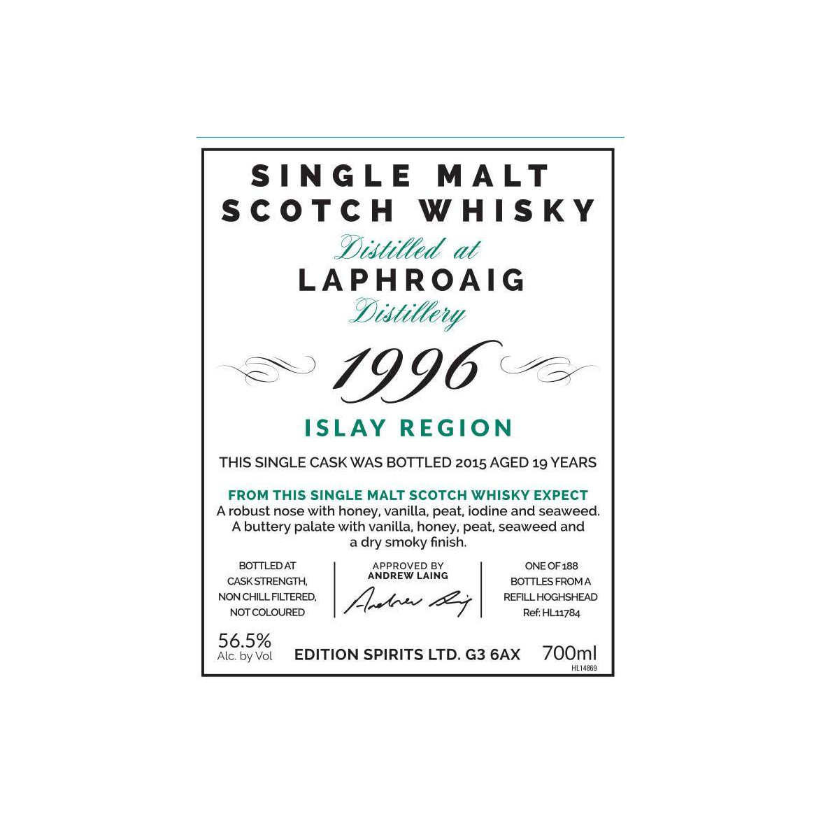 Laphroaig The First Editions 1996 19 Years Single Malt Whisky 2