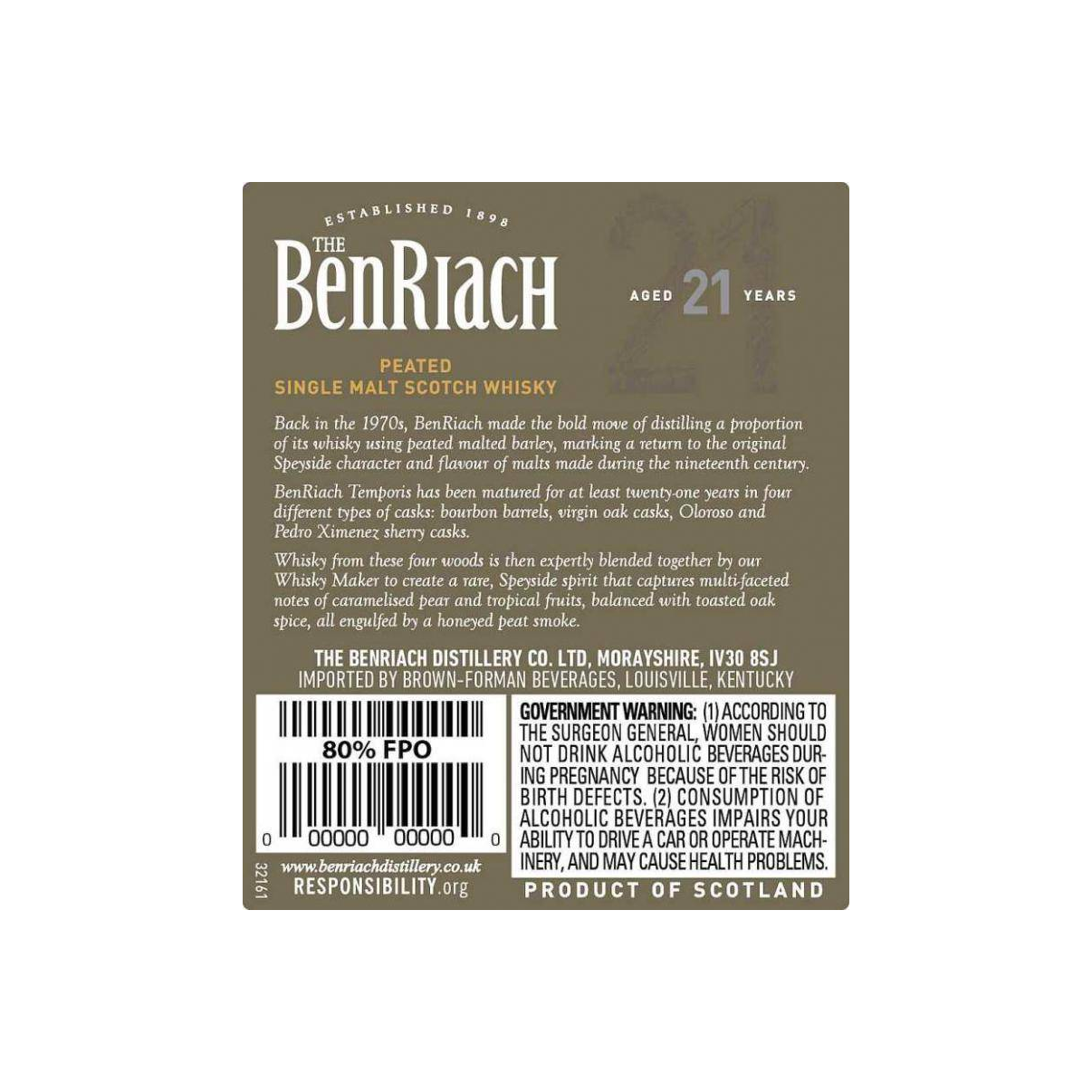 BenRiach 21 Years Single Malt Whisky 2