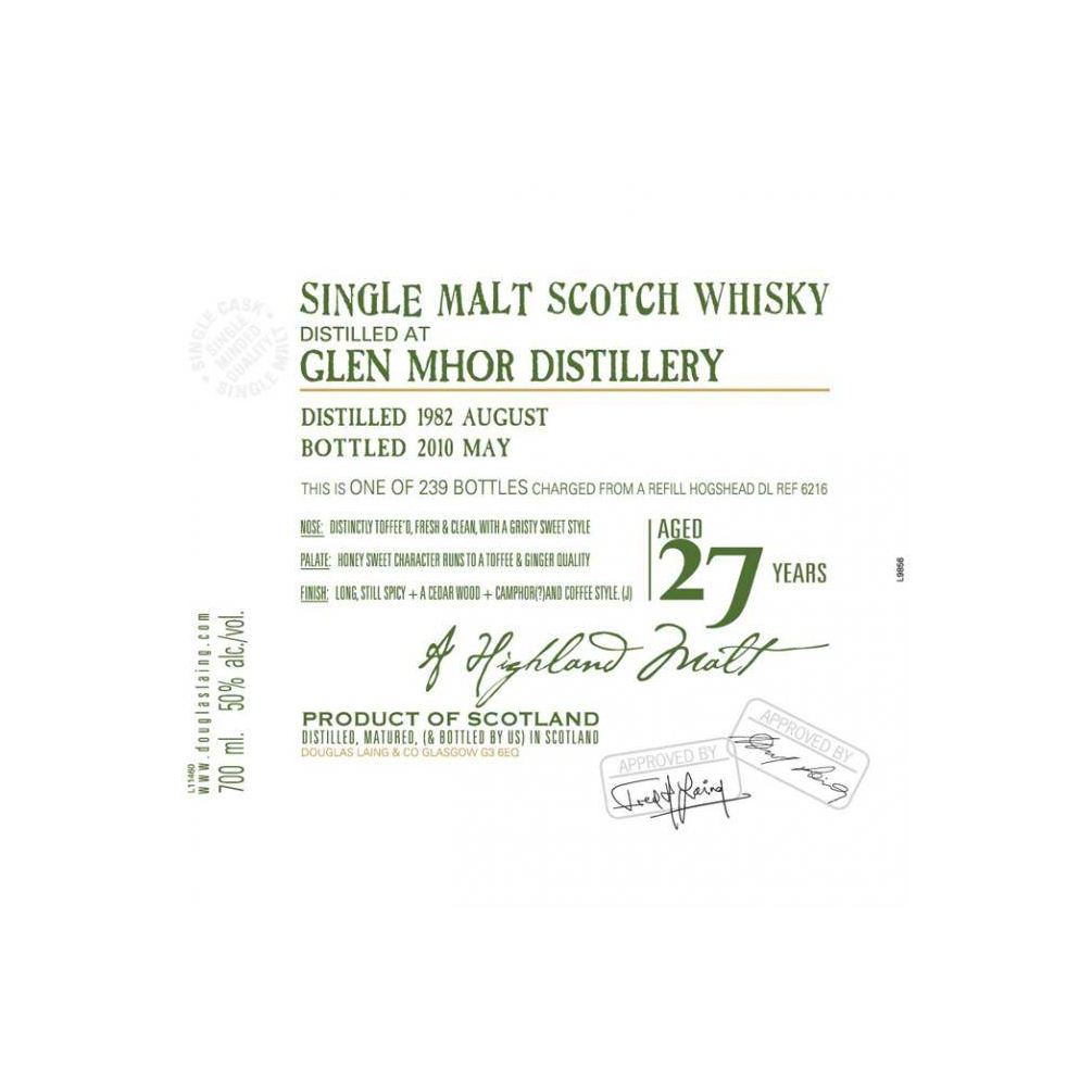 Glen Mhor Old Malt Cask 1982 27 Years Single Malt Whisky 2