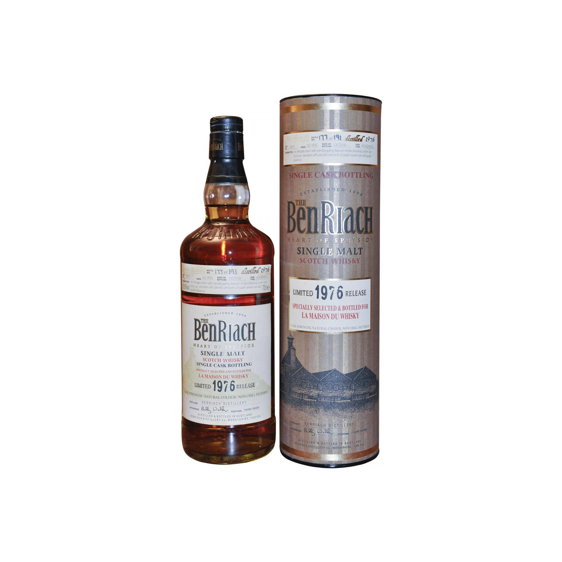 BenRiach Individual Cask Bottling 1976 33 Years Single Malt Whisky 3