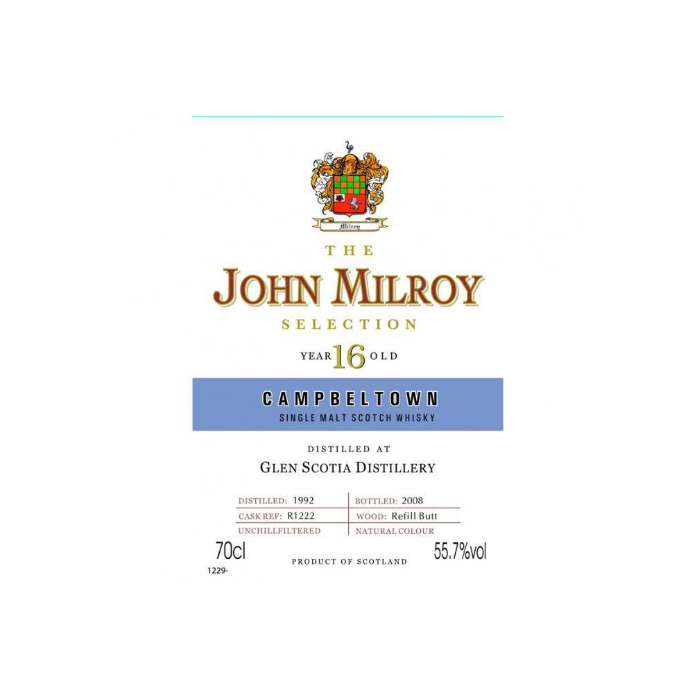 Glen Scotia 1992 16 Years Single Malt Whisky
