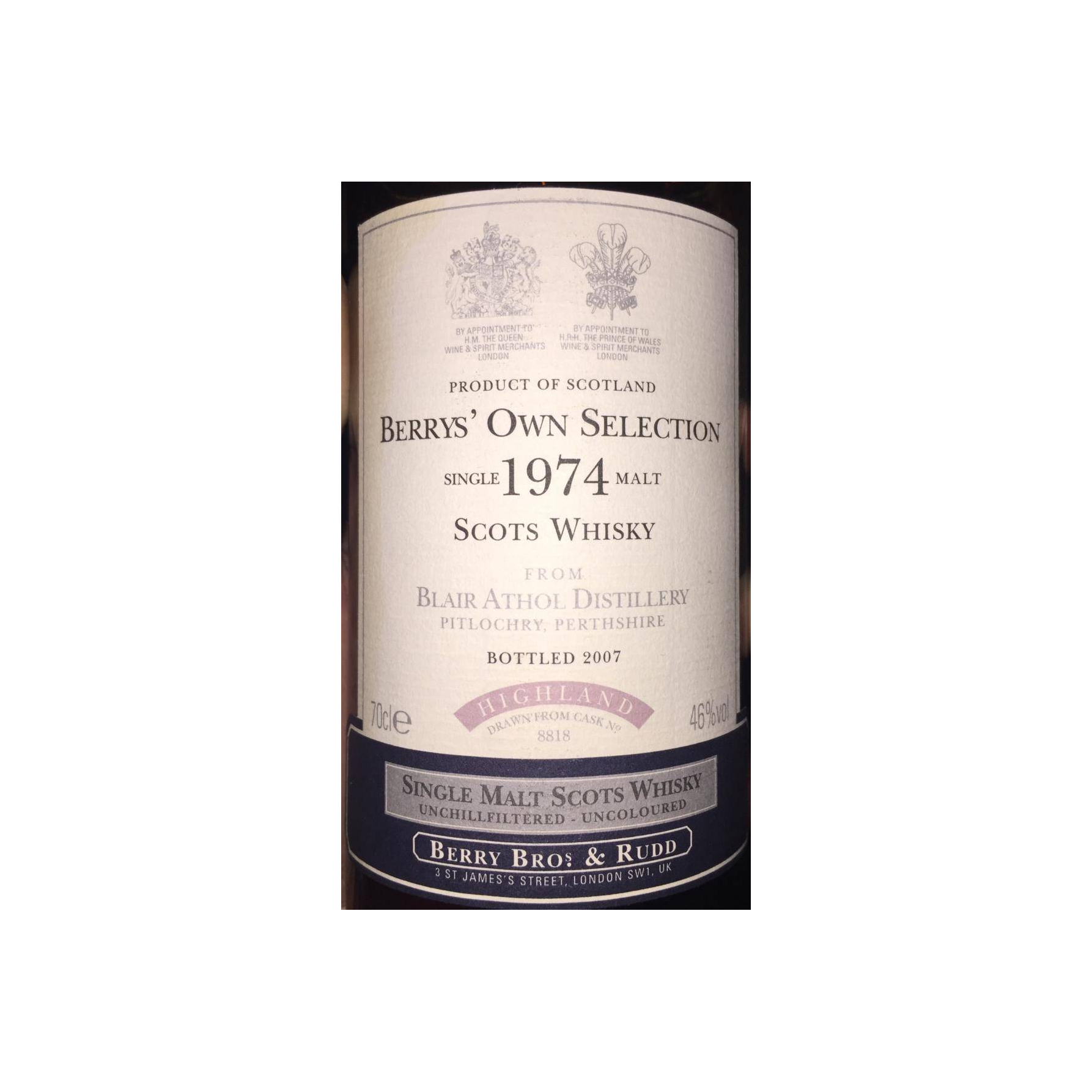 Blair Athol 1974 33 Years Single Malt Whisky 2