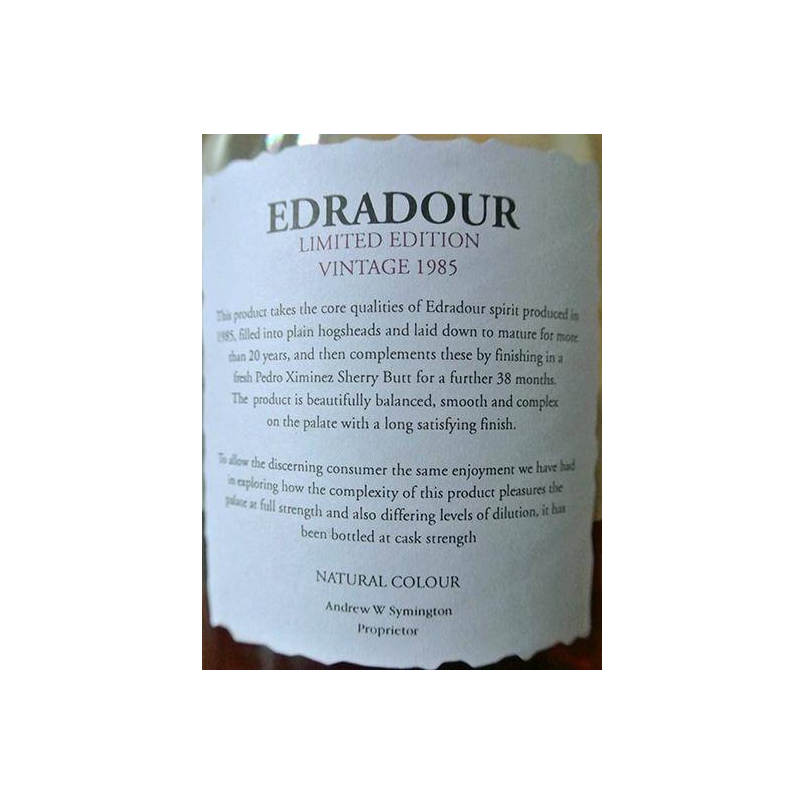 Edradour 1985 24 Years Single Malt Whisky 3