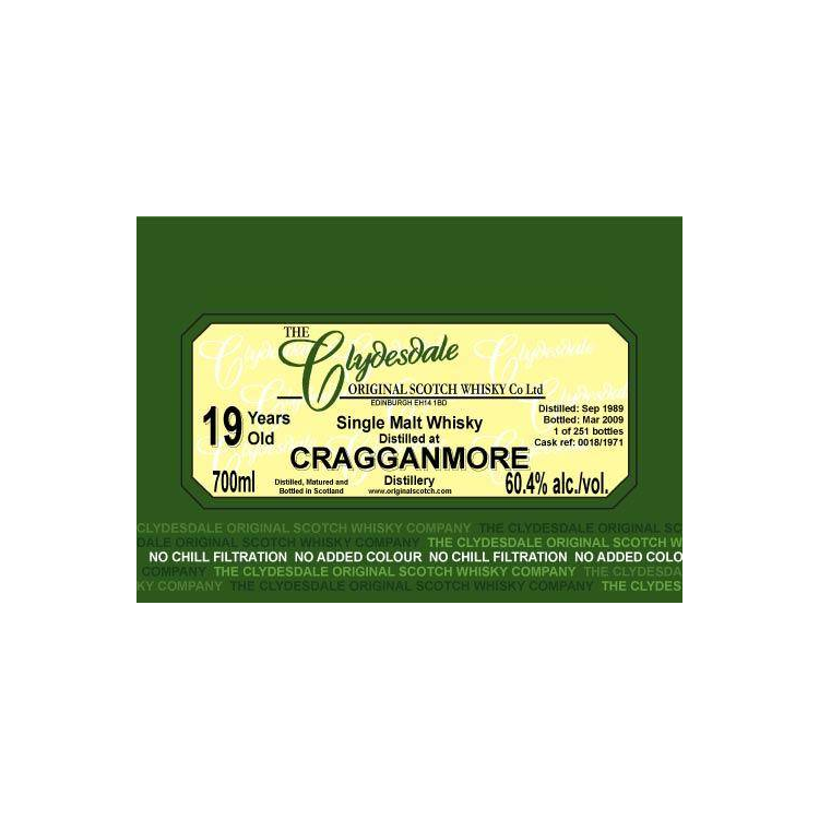Cragganmore 1989 19 Years Single Malt Whisky 2