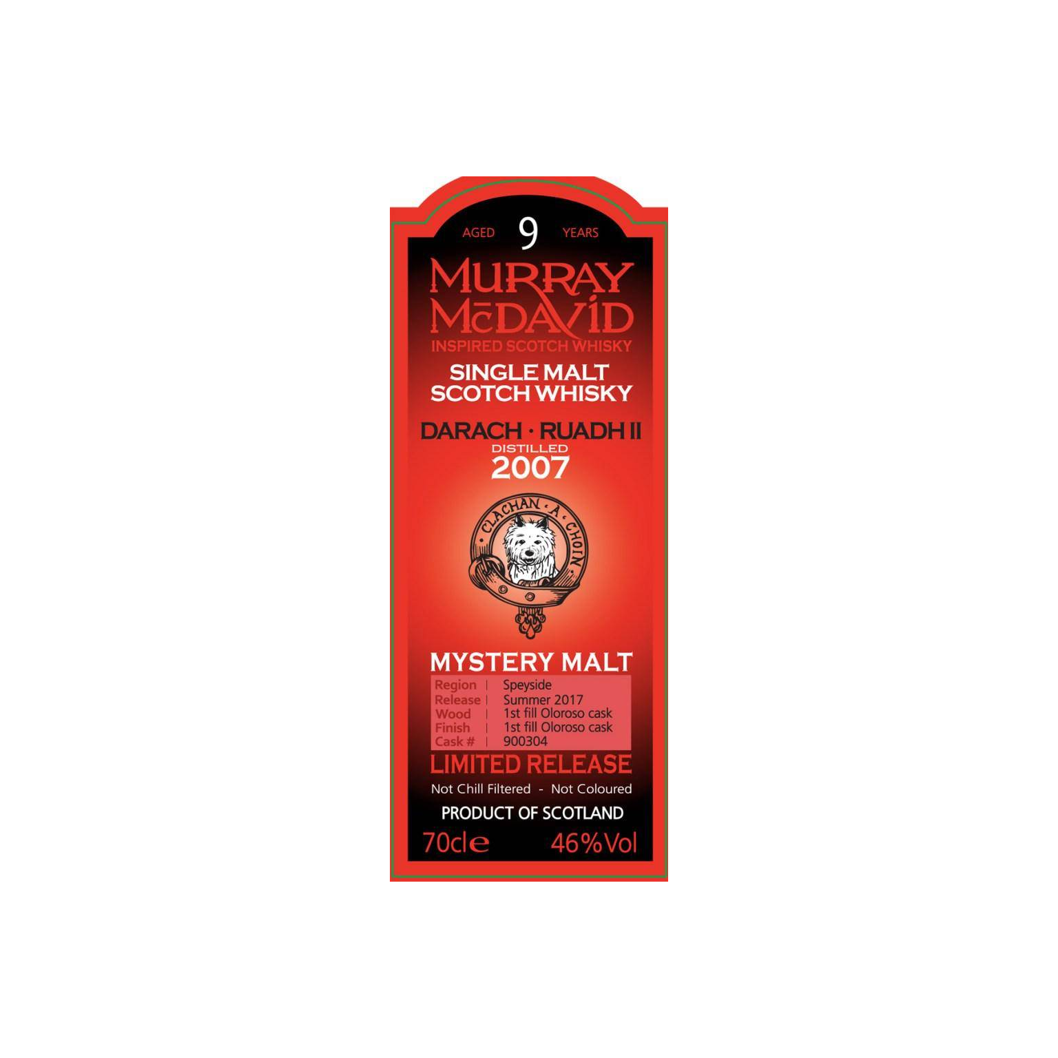 Murray McDavid 2007 9 Years Single Malt Whisky 2