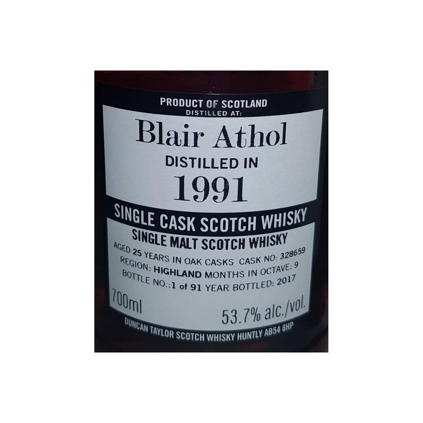 Blair Athol The Octave 1991 25 Years Single Malt Whisky
