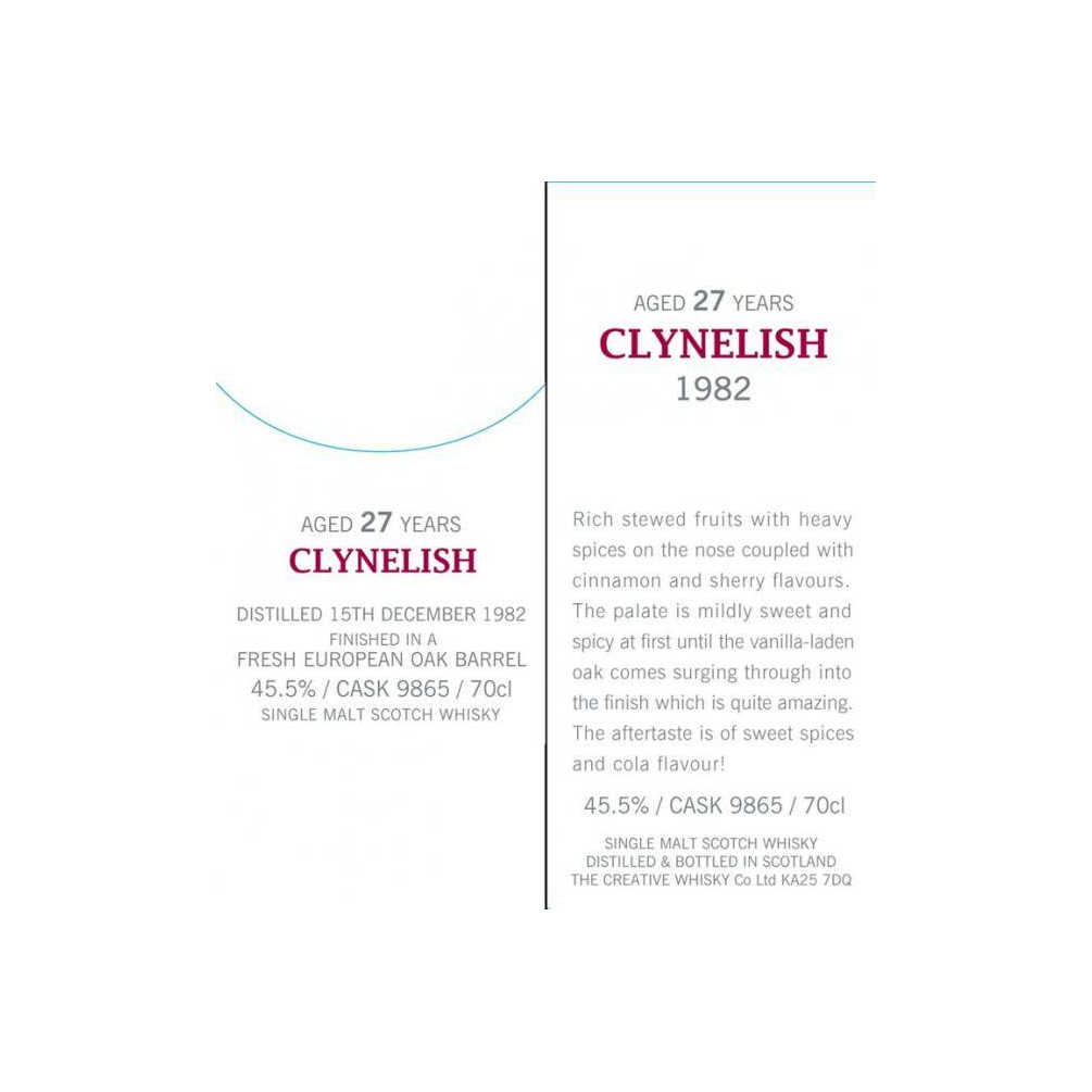 Clynelish 1982 27 Years Single Malt Whisky 2