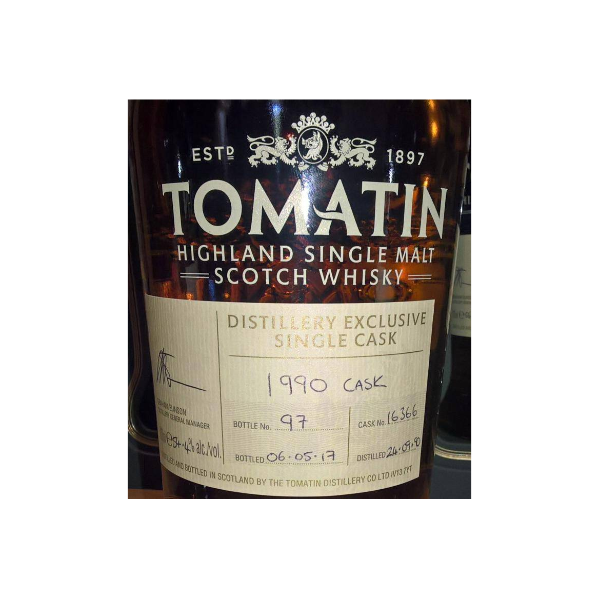 Tomatin 1990 26 Years Single Malt Whisky 3