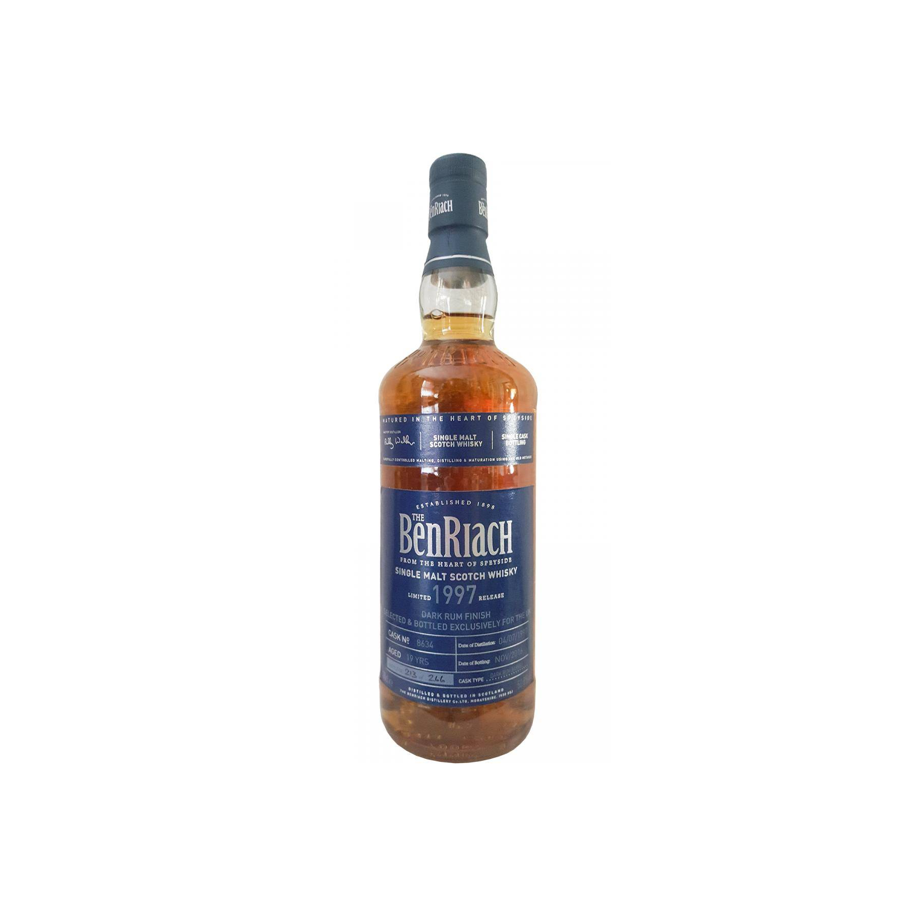 BenRiach Individual Cask Bottling 1997 19 Years Single Malt Whisky